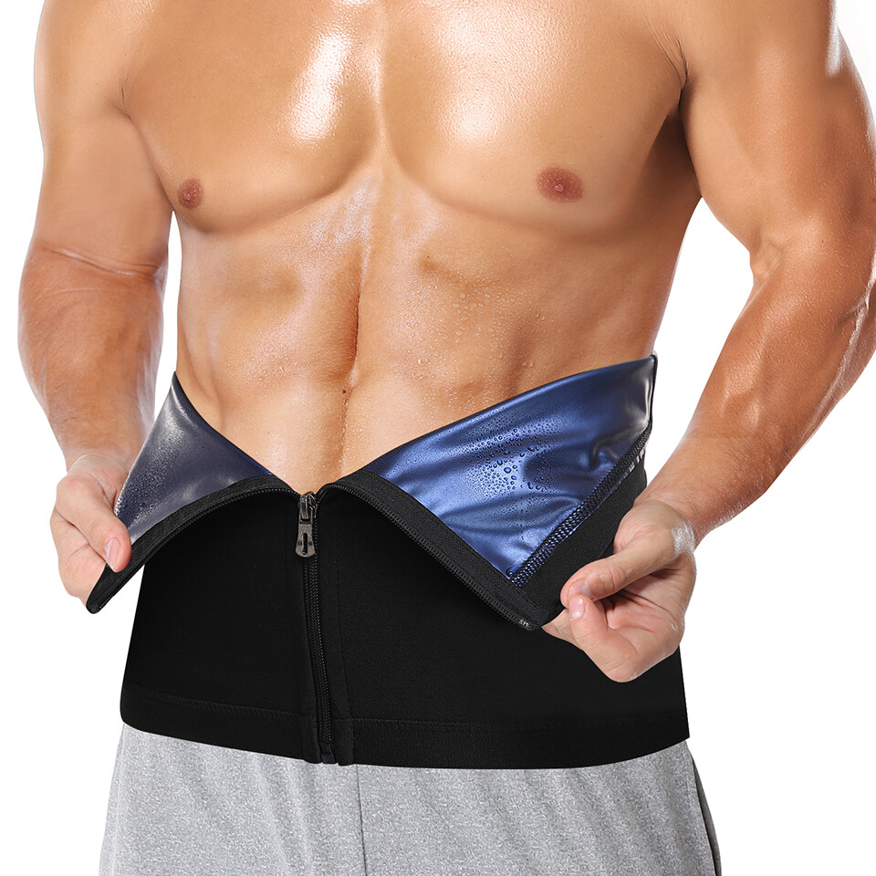 Men’s Waist Trimmer Sauna Belt Sweat Band Wrap Body Shaper Fat Burner Shapewear
