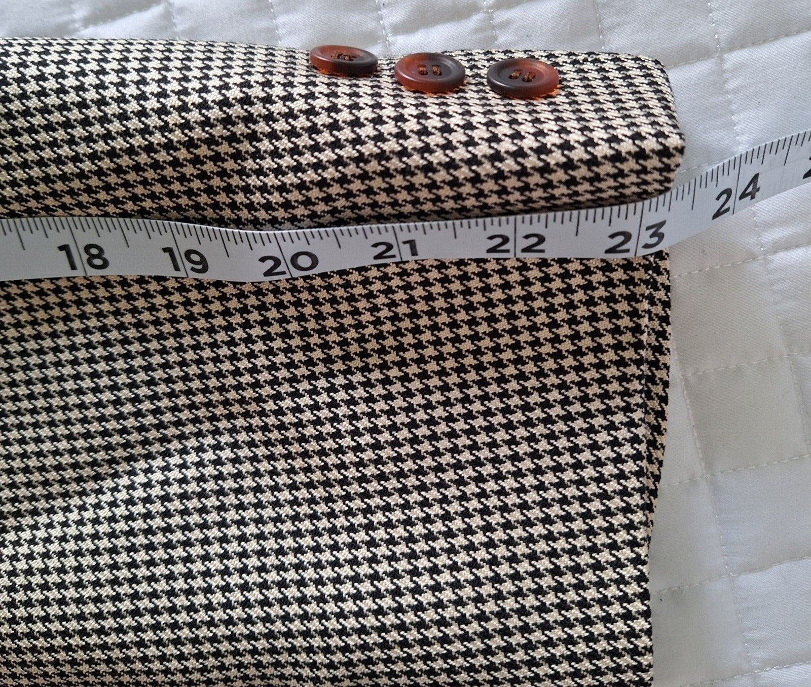 Blazer 46R Sport Coat Jacket 52% Silk 48% Wool Hounds-Tooth Academia Classic