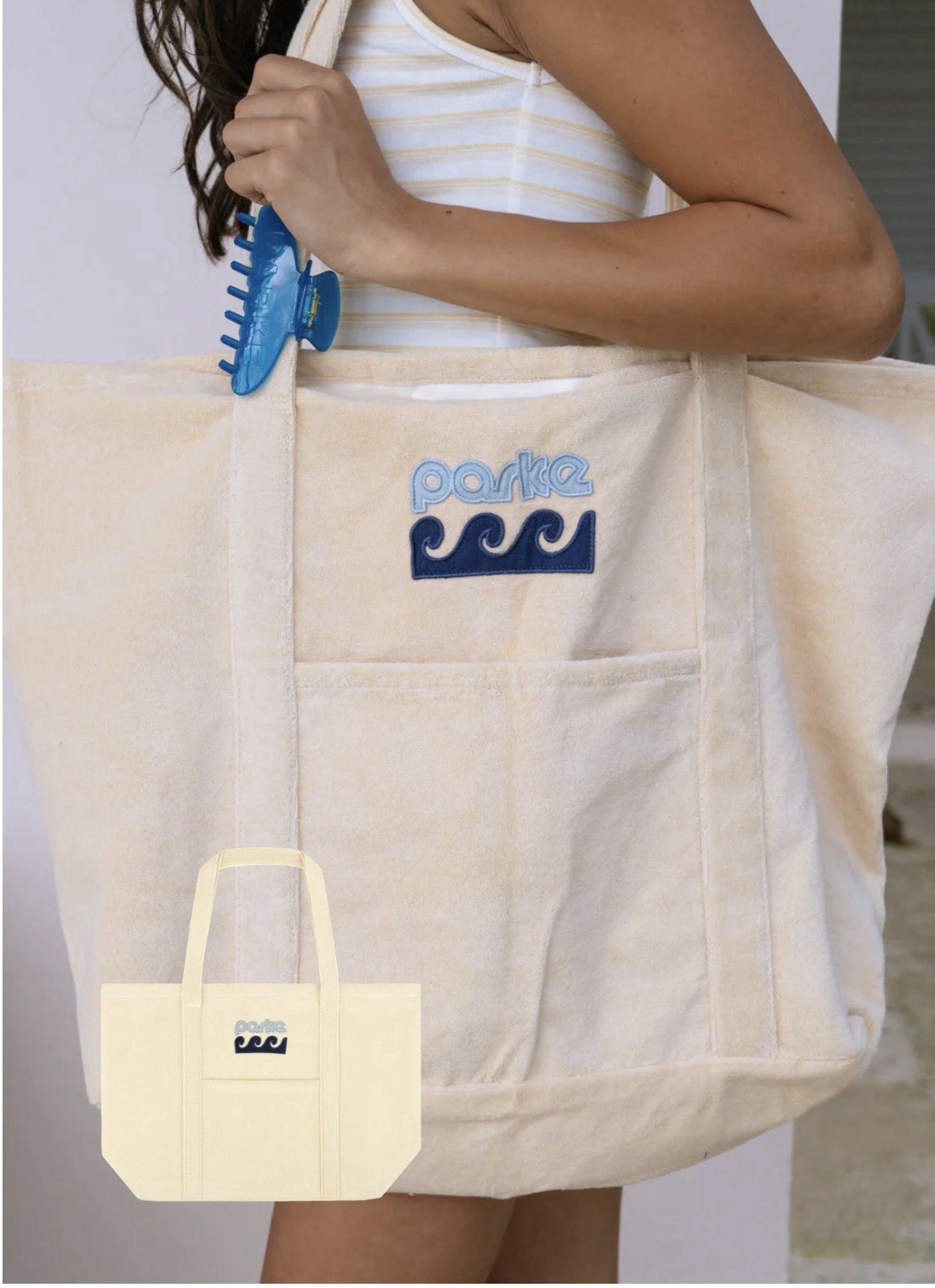 PARKE New Summerland Terry Tote Bag Beach or Everyday use! Sold out online.