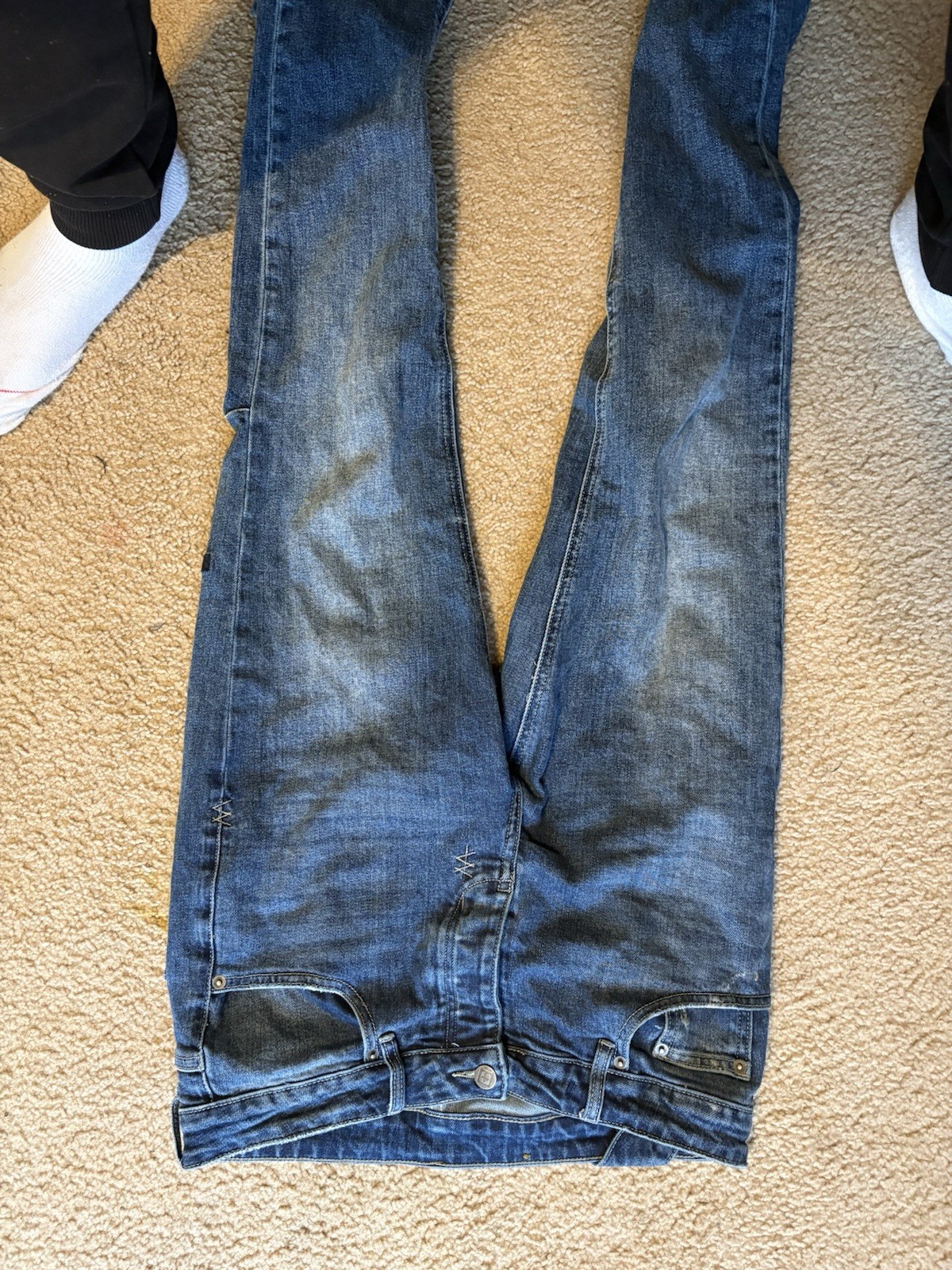 Ksubi Women’s Blue Solid Denim Skinny Jeans 5-Pocket Logo Accent Size 31