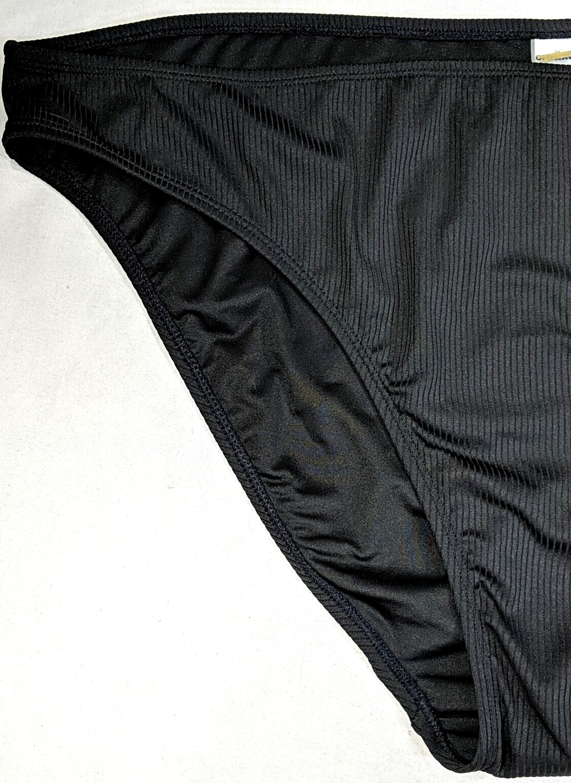 OLD NAVY Womens Plus Bikini Bottom sz 3X Black Stretch Ribbed Fabric NWOT