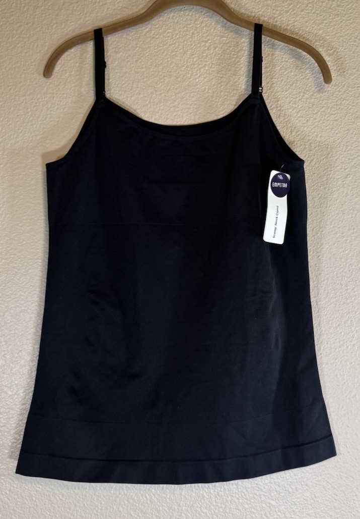 NWT Empetua Shapermint Plus 3XL Slimming Shapewear Scoop Neck Cami Black