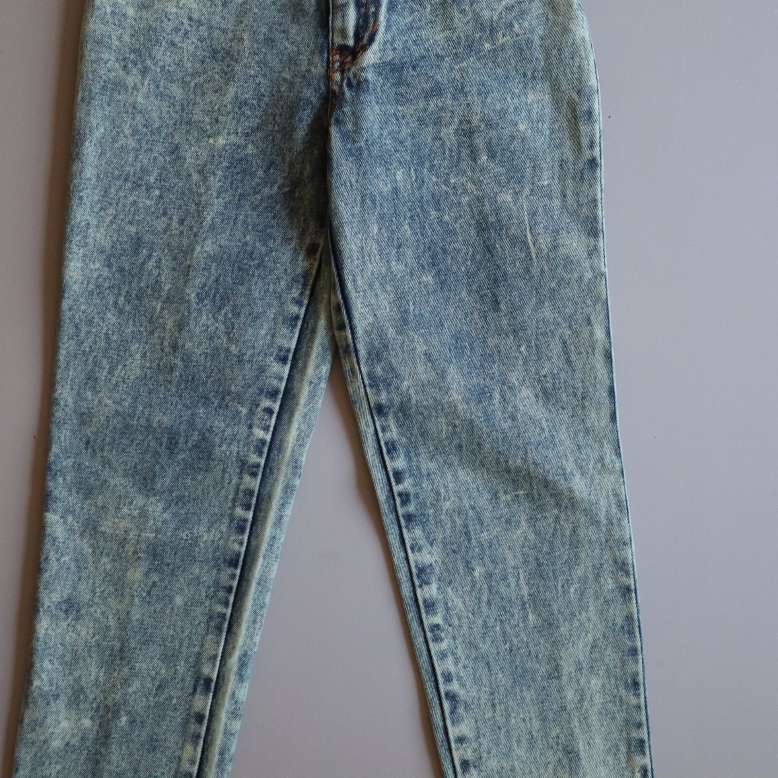 Vtg Jordache Mom Jeans Zip Ankle Acid Wash Tag 10 Measure 22 x 27 Kids Youth