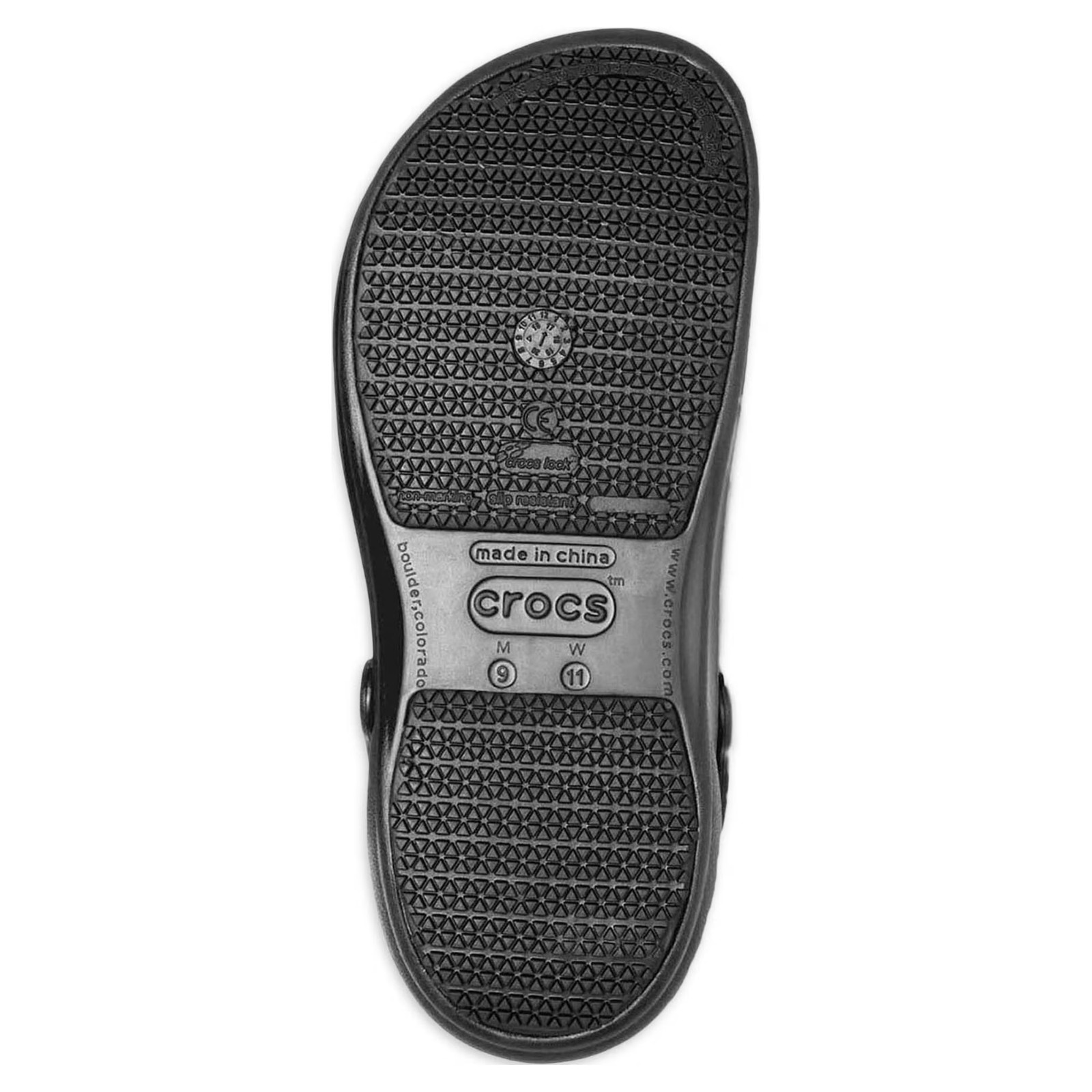 Crocs at Work Unisex Bistro Slip Resistant Clog Lightweight Black Width Medium