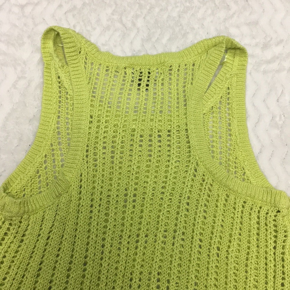 a.n.a Crochet Knit Tank Top – size XSmall Green Women’s Beach Bohemian Casual