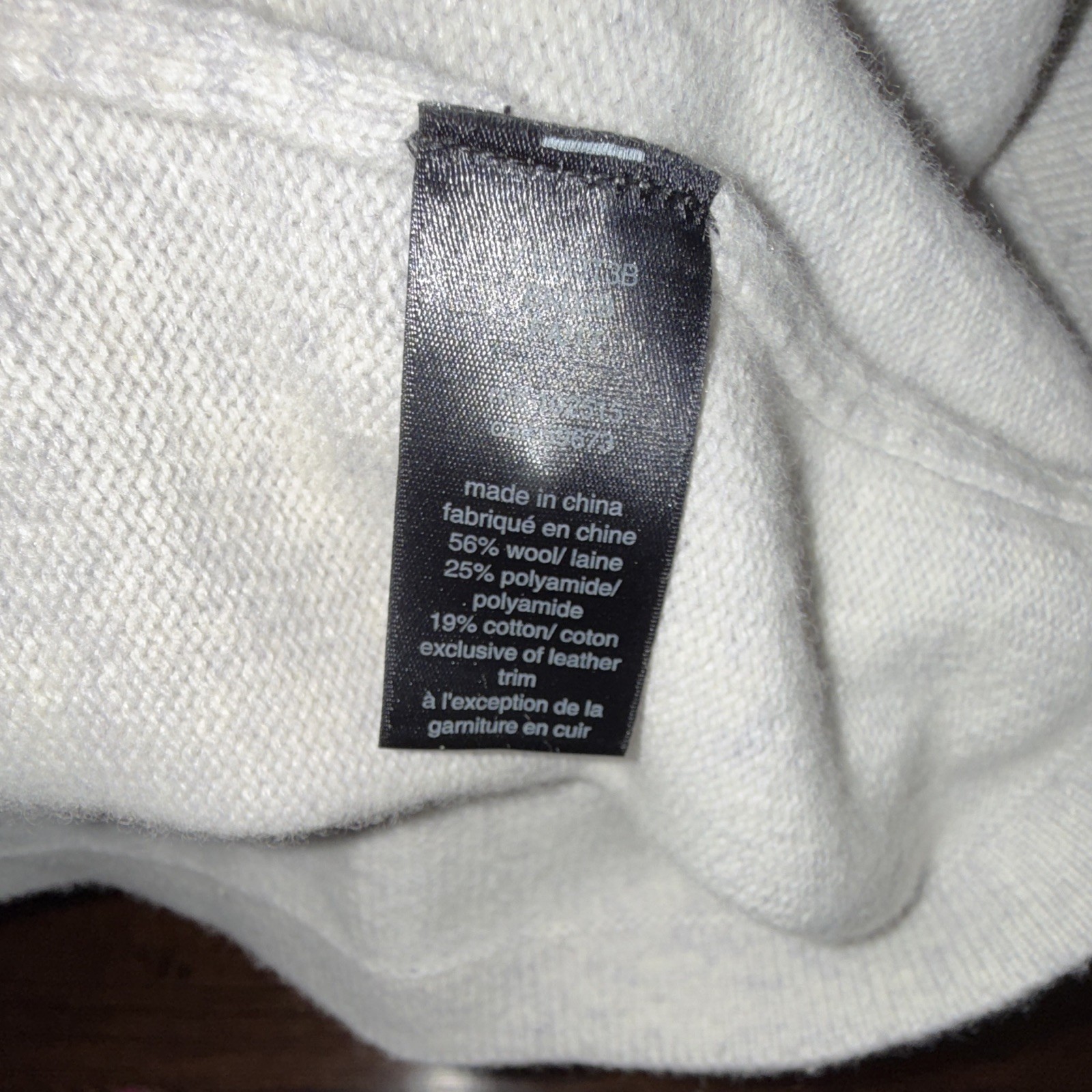 John Varvatos U.S.A. Men’s White Wool Blend Knit Henley Button Sweater XL