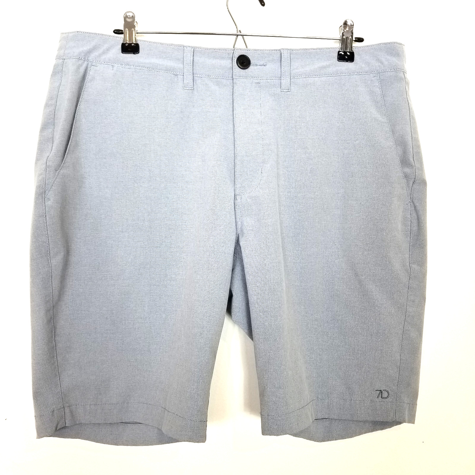 7D 7Diamonds Men Momentum Performance Shorts Sz 34 Gray Stretch Chino Quick Dry