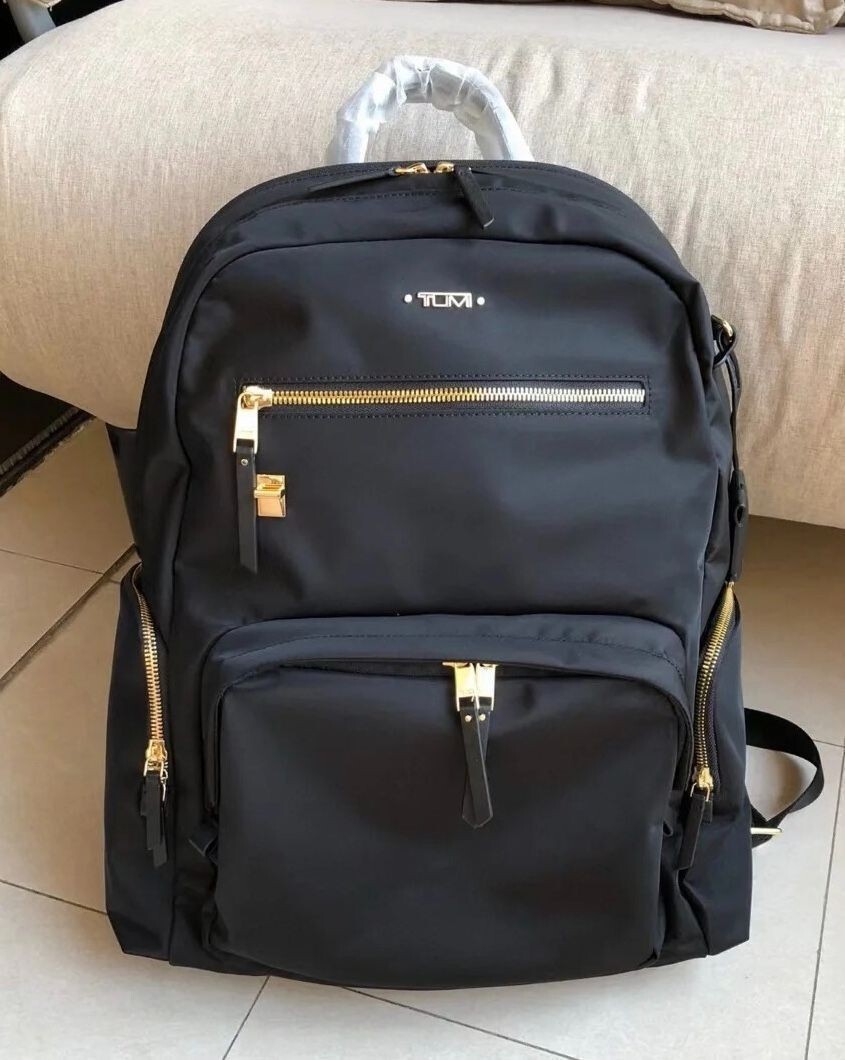 TUMI Voyageur Backpack Carson Black Nylon & Leather Ladies’ Bag New outlet