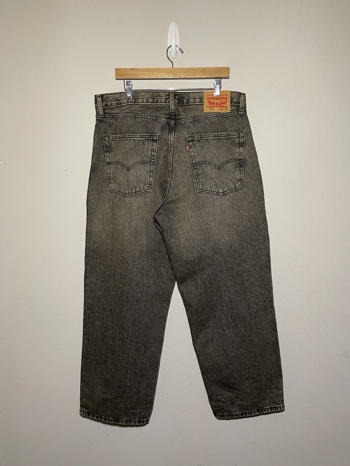 Levi ‘s 578 Baggy Denim Jeans 36×30 Brownish Dusty Gray Skater Polar Skate