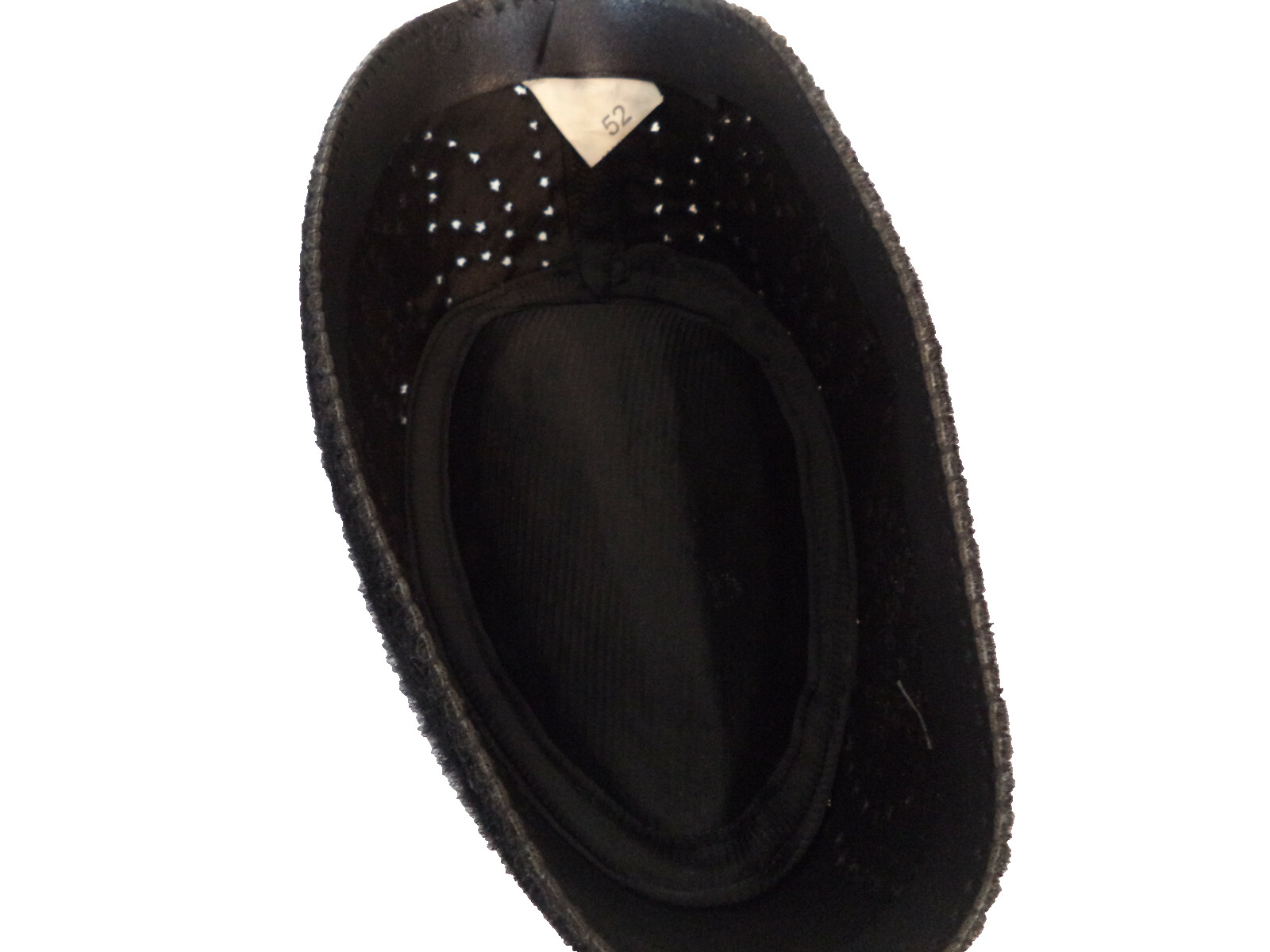 Men’s Black Handmade African Traditional Fur Perch Hats. One Size. 20 Inches Cir