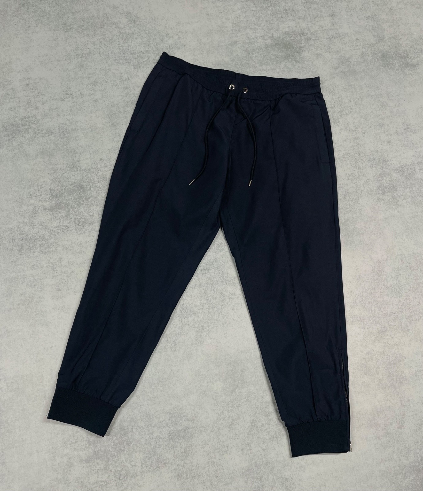 Moncler Men’s Navy Blue Zip Pantalone Sportive Casual Pants Size 52