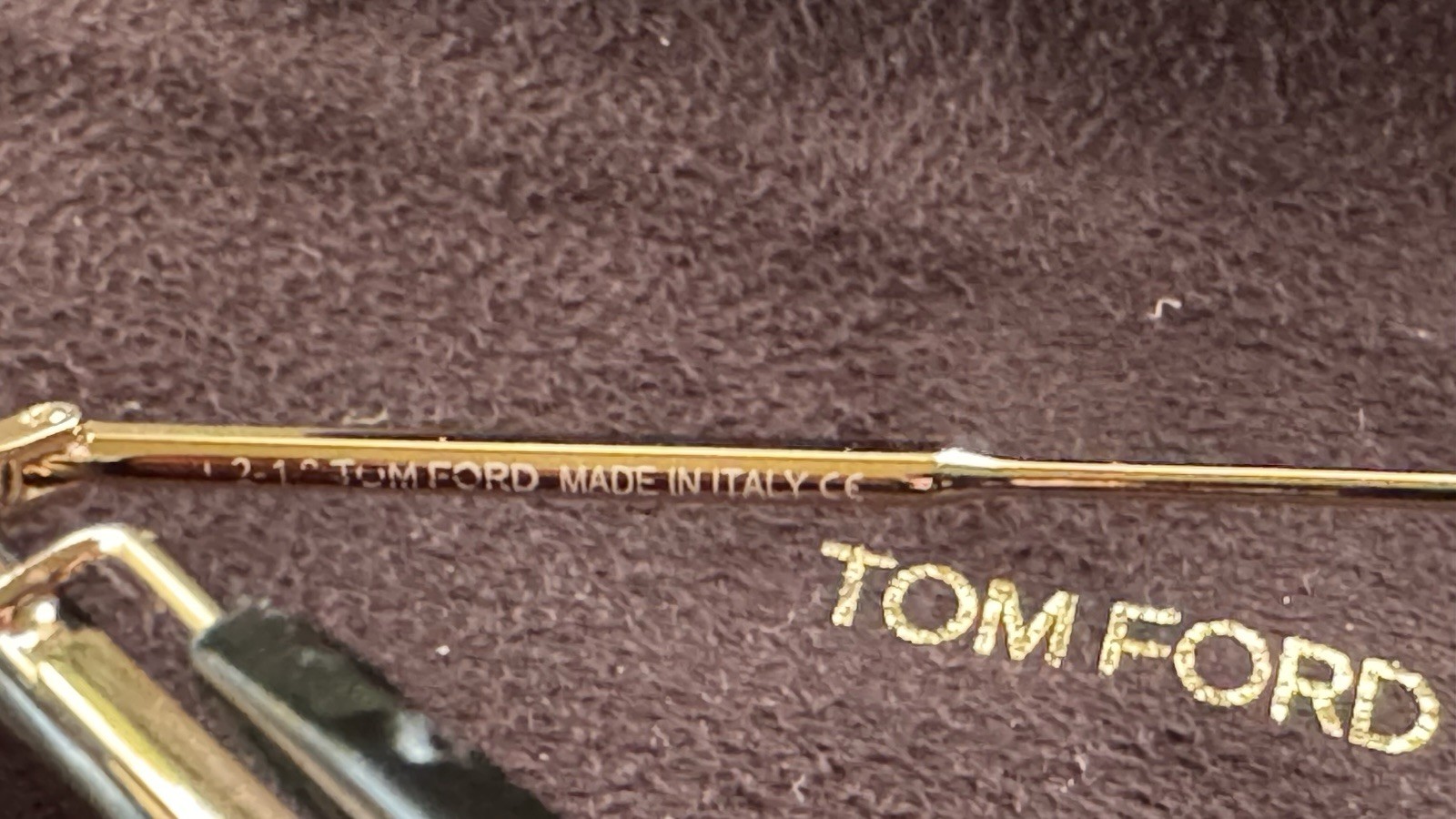 Tom Ford Huck TF665 01E Sunglasses Black/Gold Brown Lenses 58-17 145 w/ Case