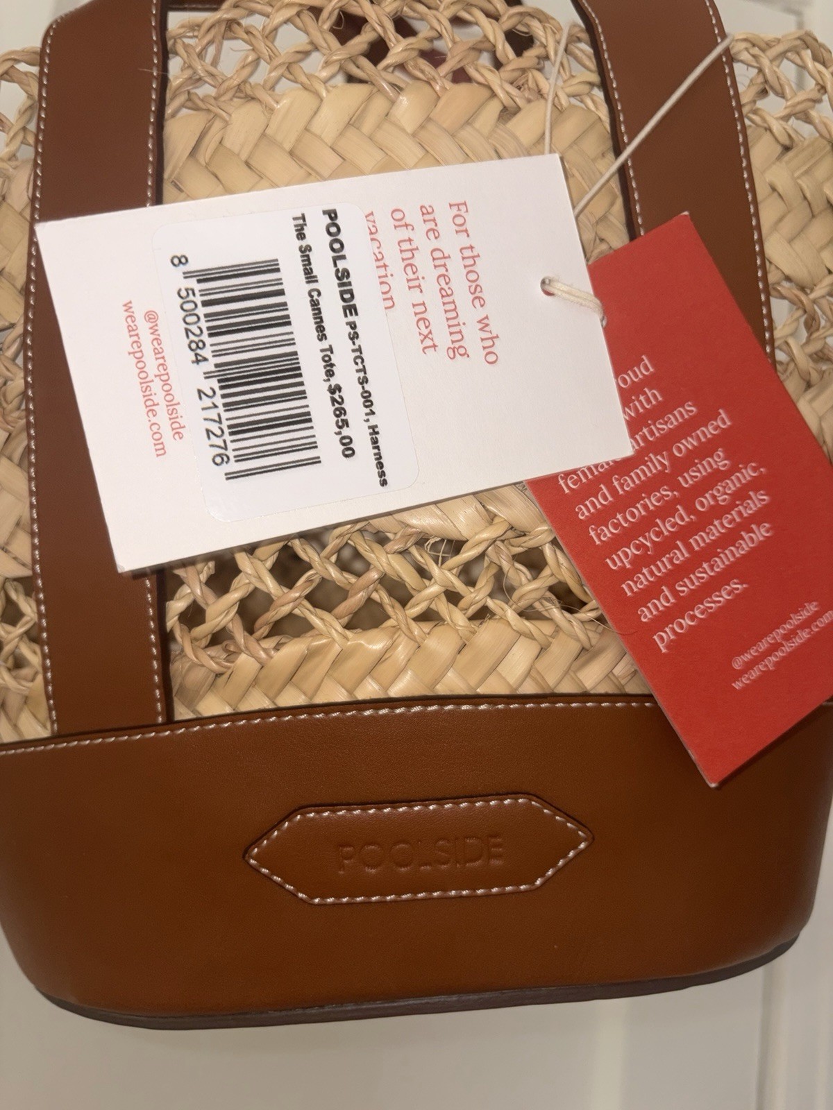 Poolside The Small Cannes Straw Tote Purse Bag