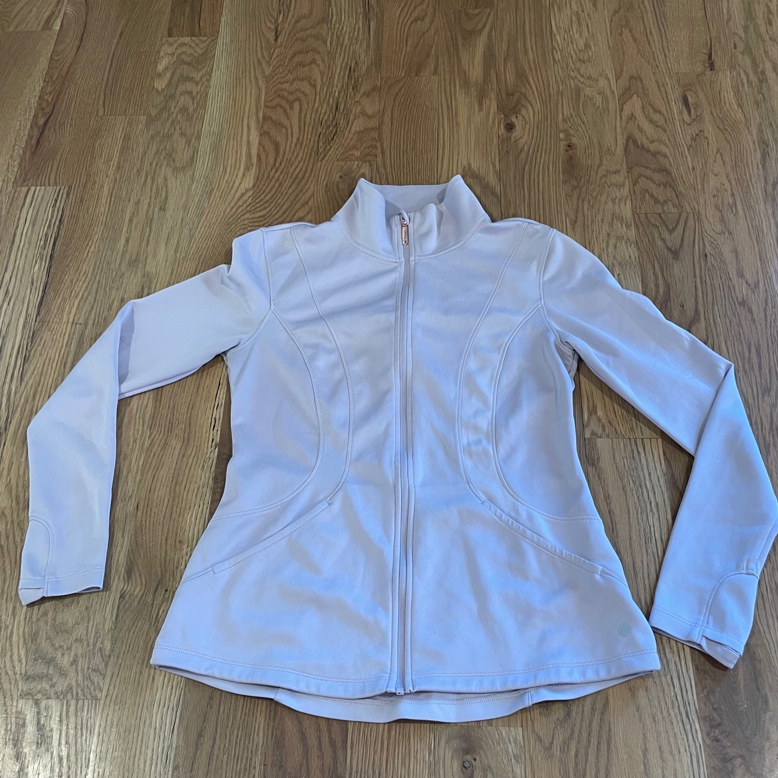 APANA Jacket Zip Up Mock Neck Long Sleeve Athleisure Women’s Size S Purple