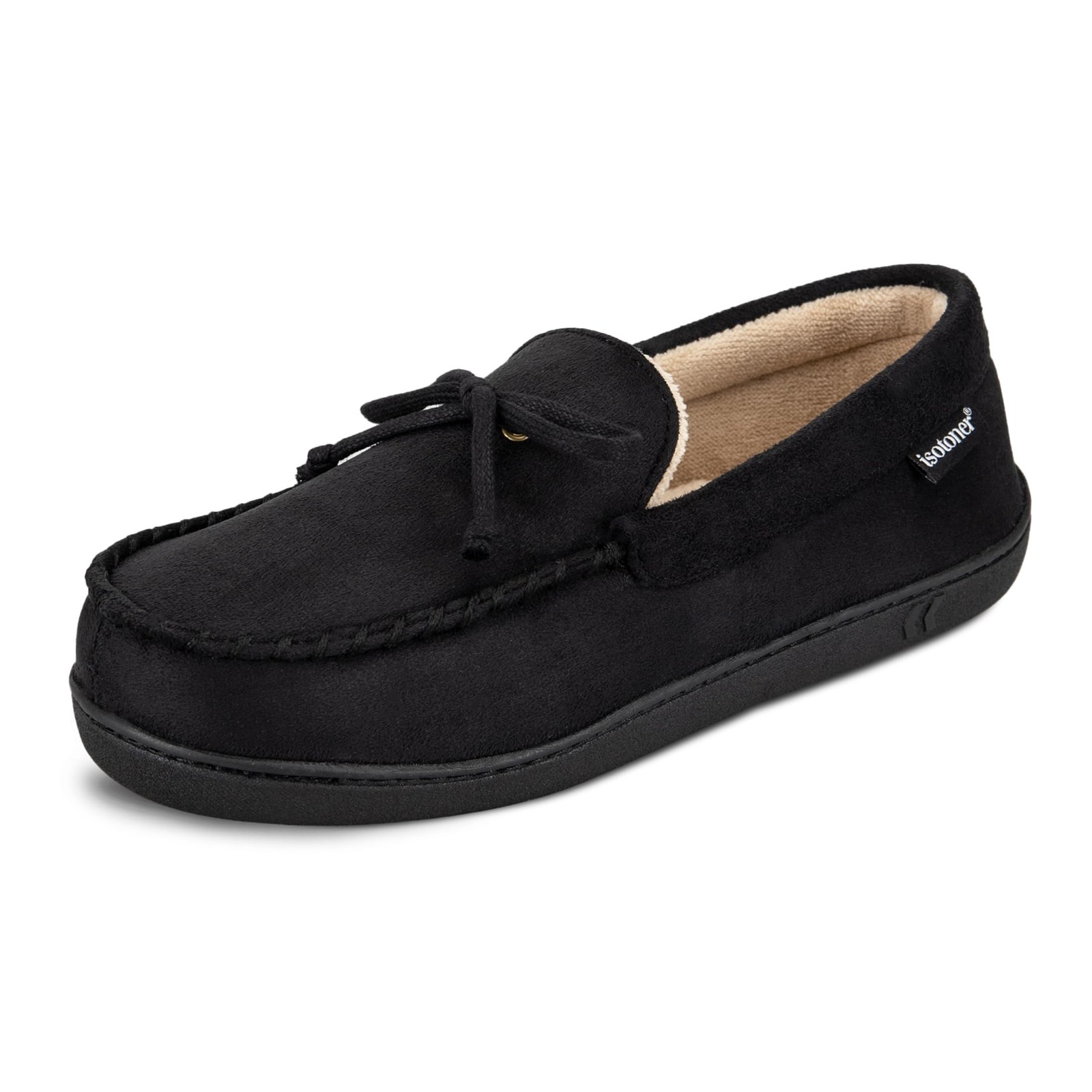 isotoner Men’s Slip-on Indoor/Outdoor Microsuede Memory Foam Comfort Moccasin…