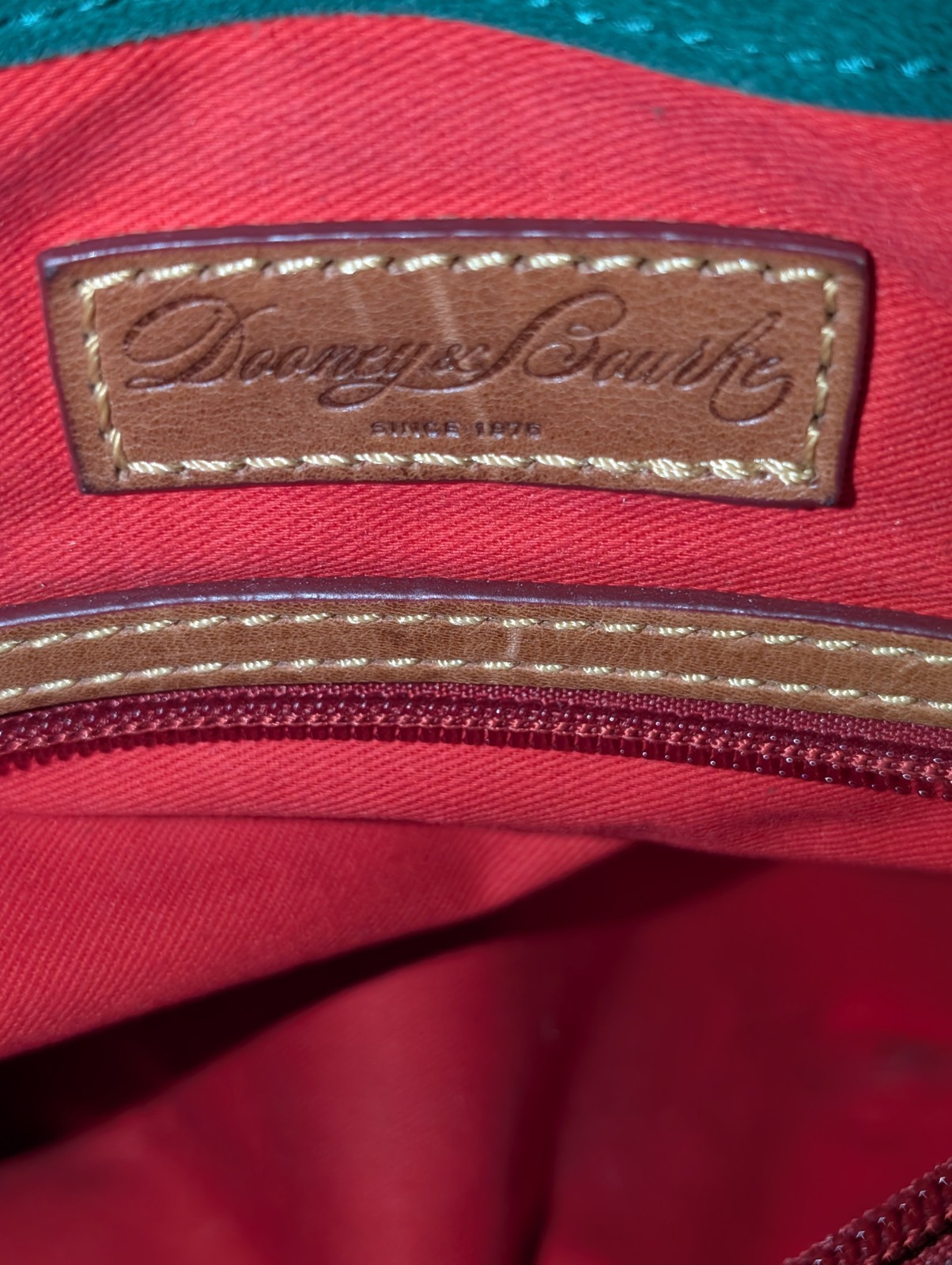 Dooney & Bourke Florentine Leather Dixon Hobo Crossbody Bag BROWN