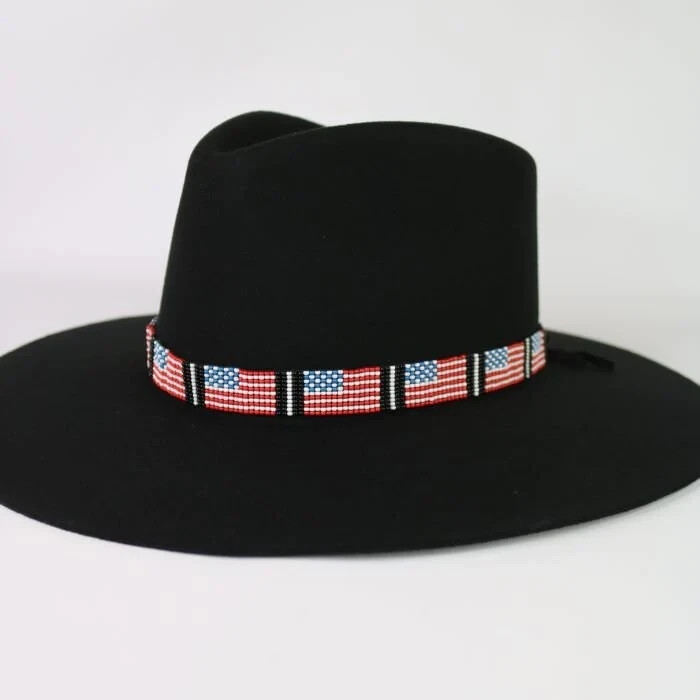 Western Seed Beaded Hat Band Fit Cowboy Hatband South West Multi Color Hat Band