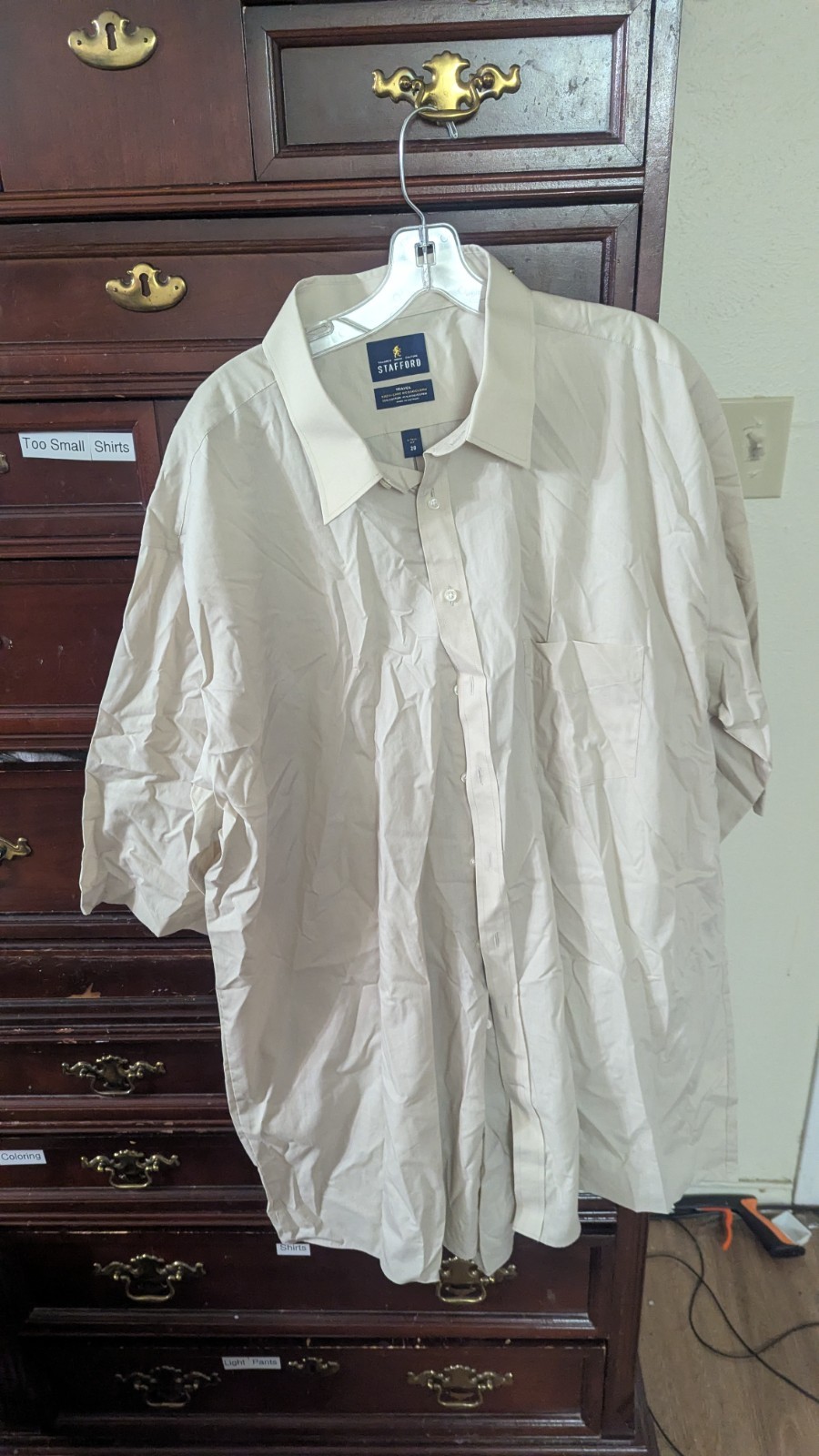 Large Lot MENS BUTTON DOWN DRESS SHIRTS 4XL 20×34/35/36/37/38/39 22×35 SOLID