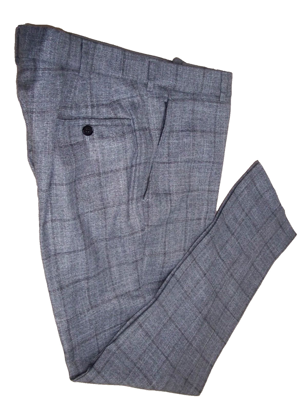Huddersfield gray plaid 2Button soft bamboo fabric suit 40R Pants W36″x30L