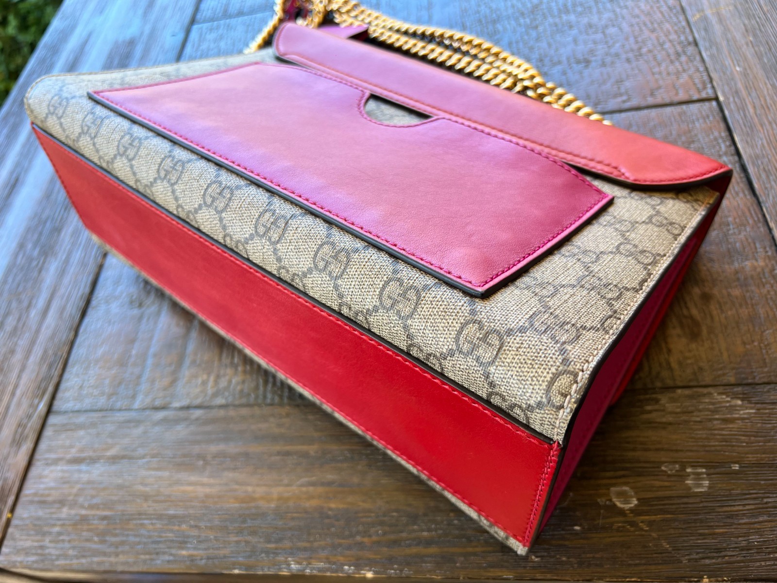 Authentic GUCCI GG Supreme Monogram Calfskin Medium Padlock Shoulder Bag