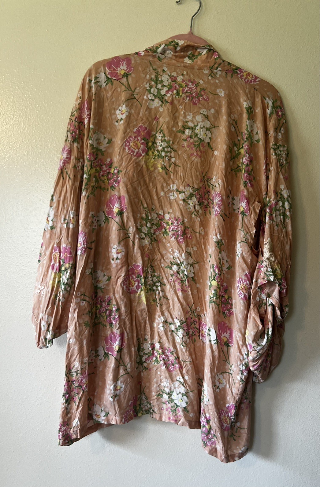 Spell & the Gypsy Sundancer Blush Short Robe Kimono Sz OS Missing Belt
