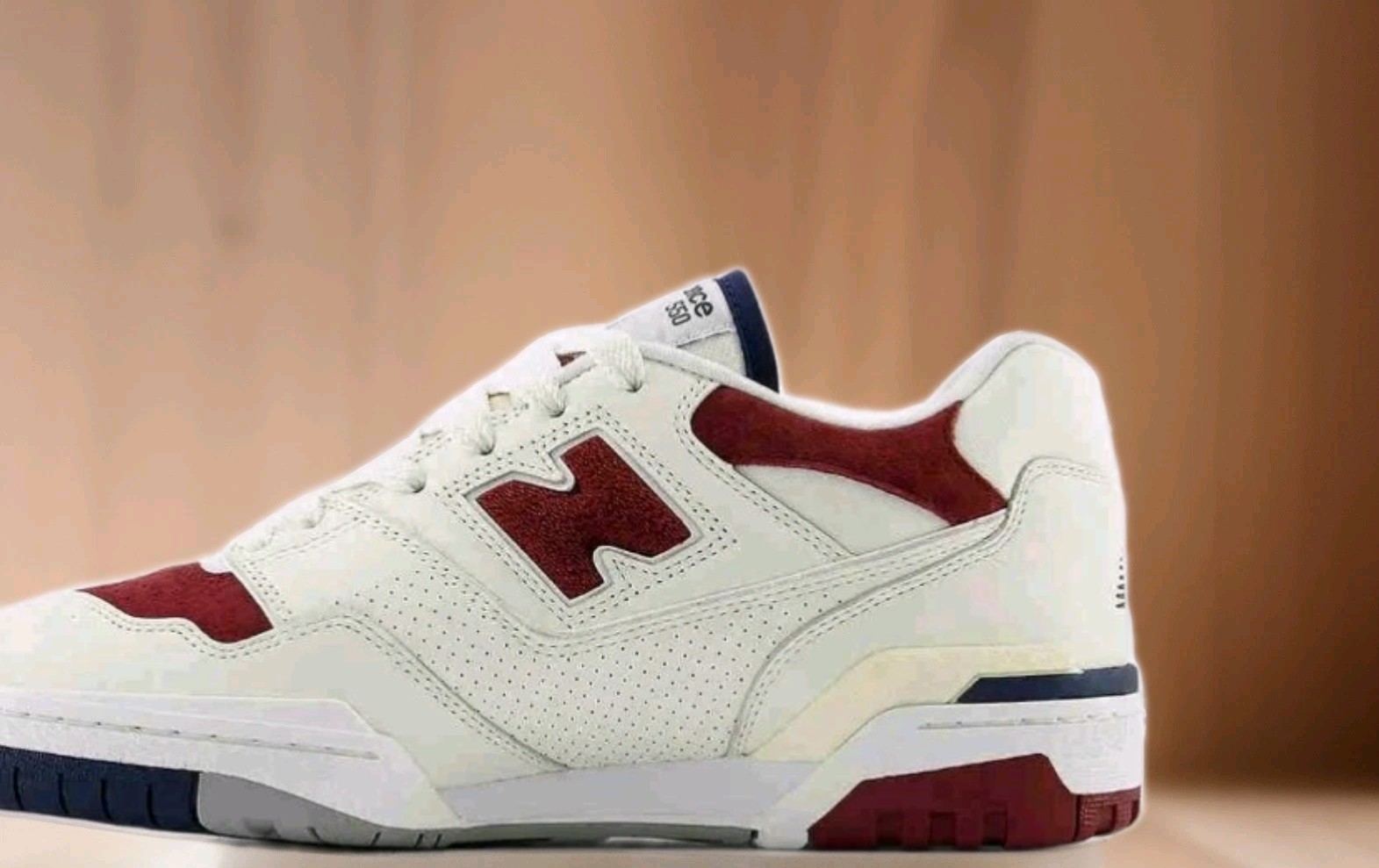 Mens New Balance 550 Suede Toe Pack -white Burgundy Navy BB550VRC Sz 9.5