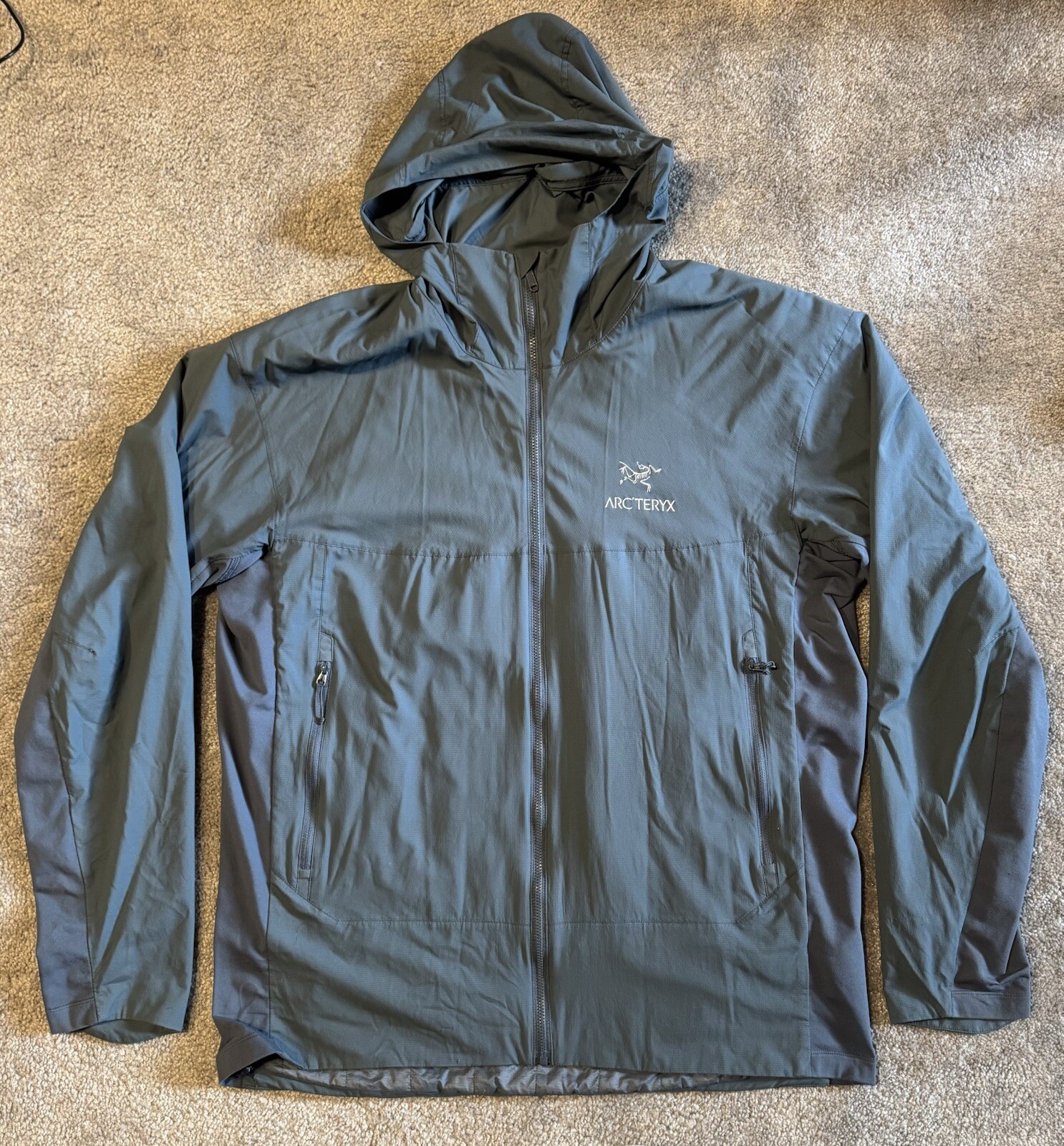 Arcteryx Atom SL Hoody Insulated Full Zip Blue Grey Jacket Mens Size XL Hoodie