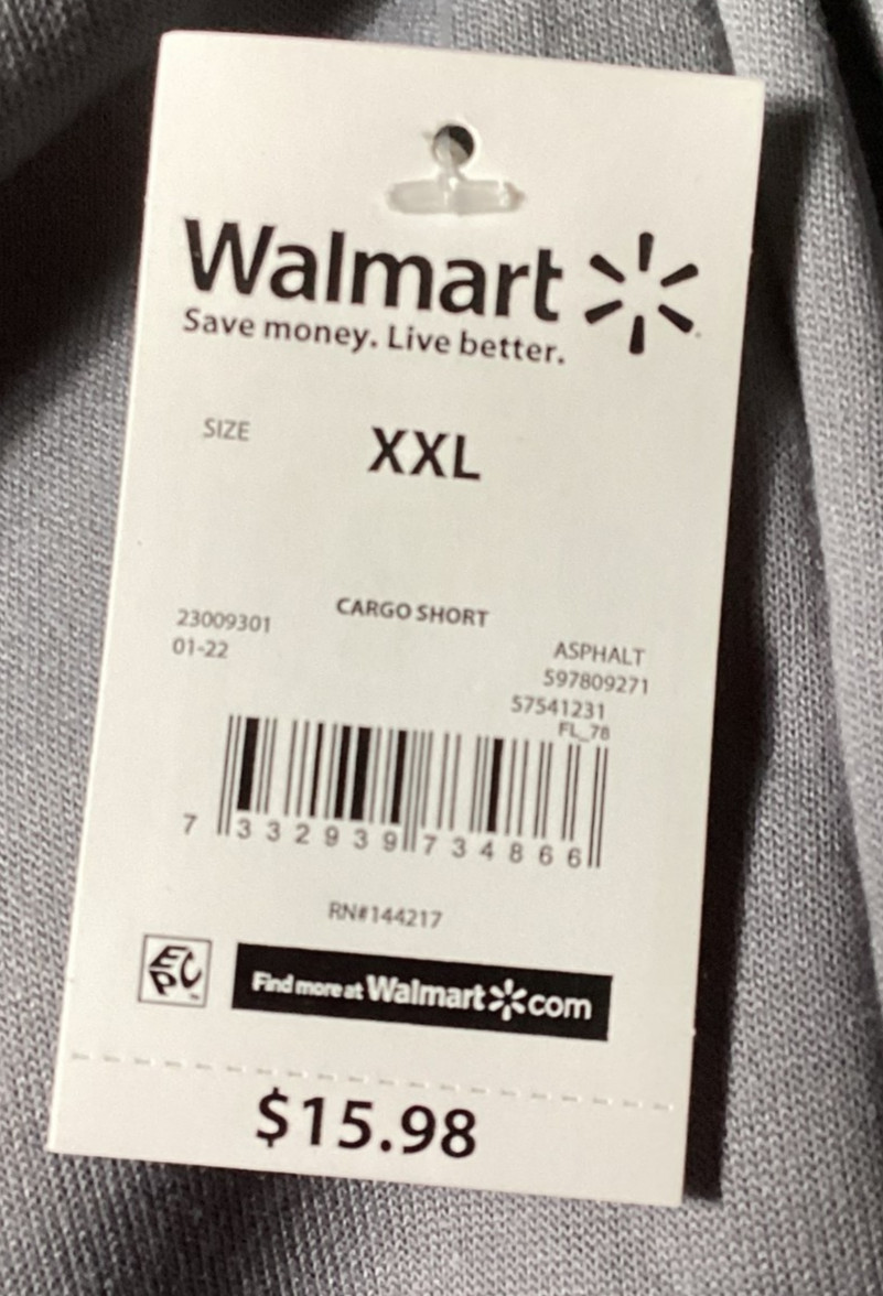 WeSC: Unisex Gray Cargo Sweatshorts, 2 Large Flap Cargo Pockets, Size XXL