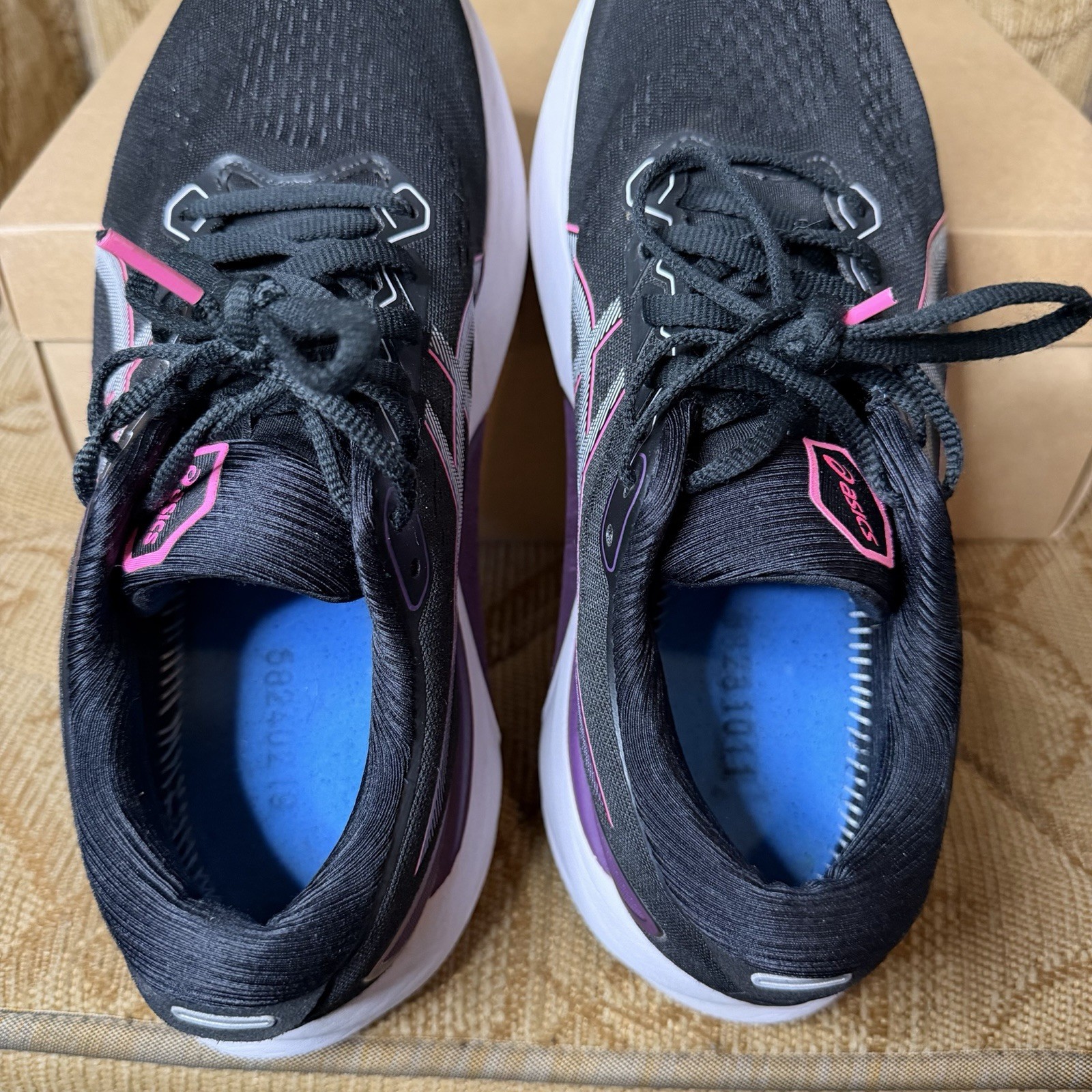Asics Gel-Kayano 30 Black Lilac Hint 1012B503 Athletic Sneaker Womens 9.5 Wide