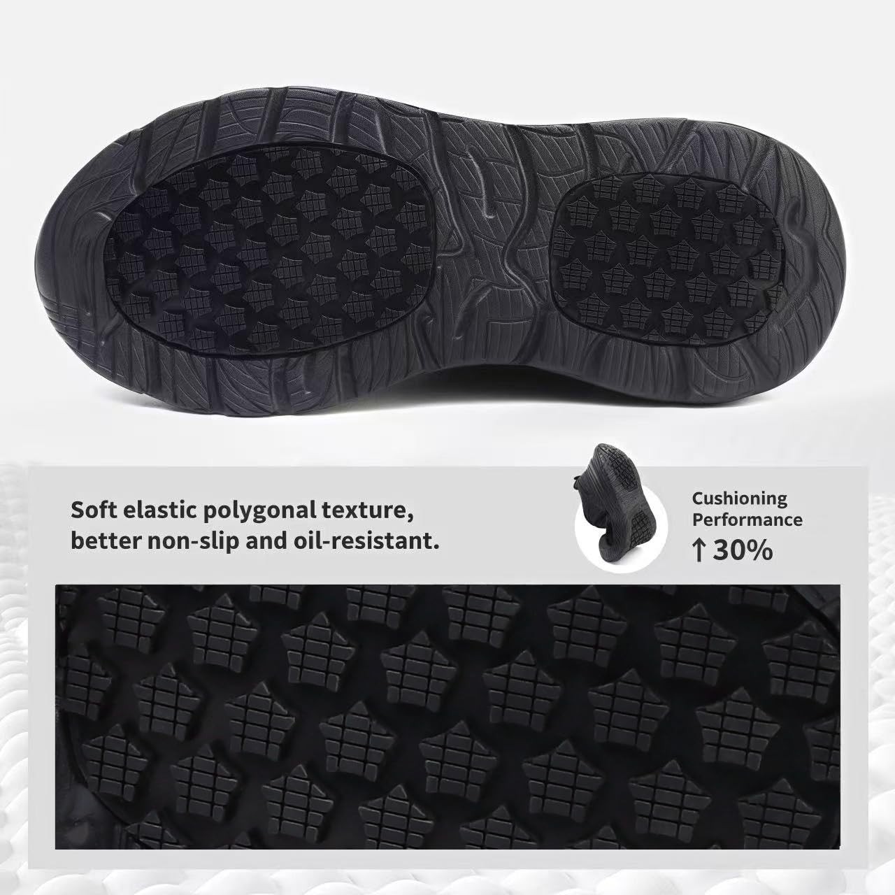 Non Slip Work Shoes for Men Chef Shoe Comfortable Breathable Oil Resistant Sl…