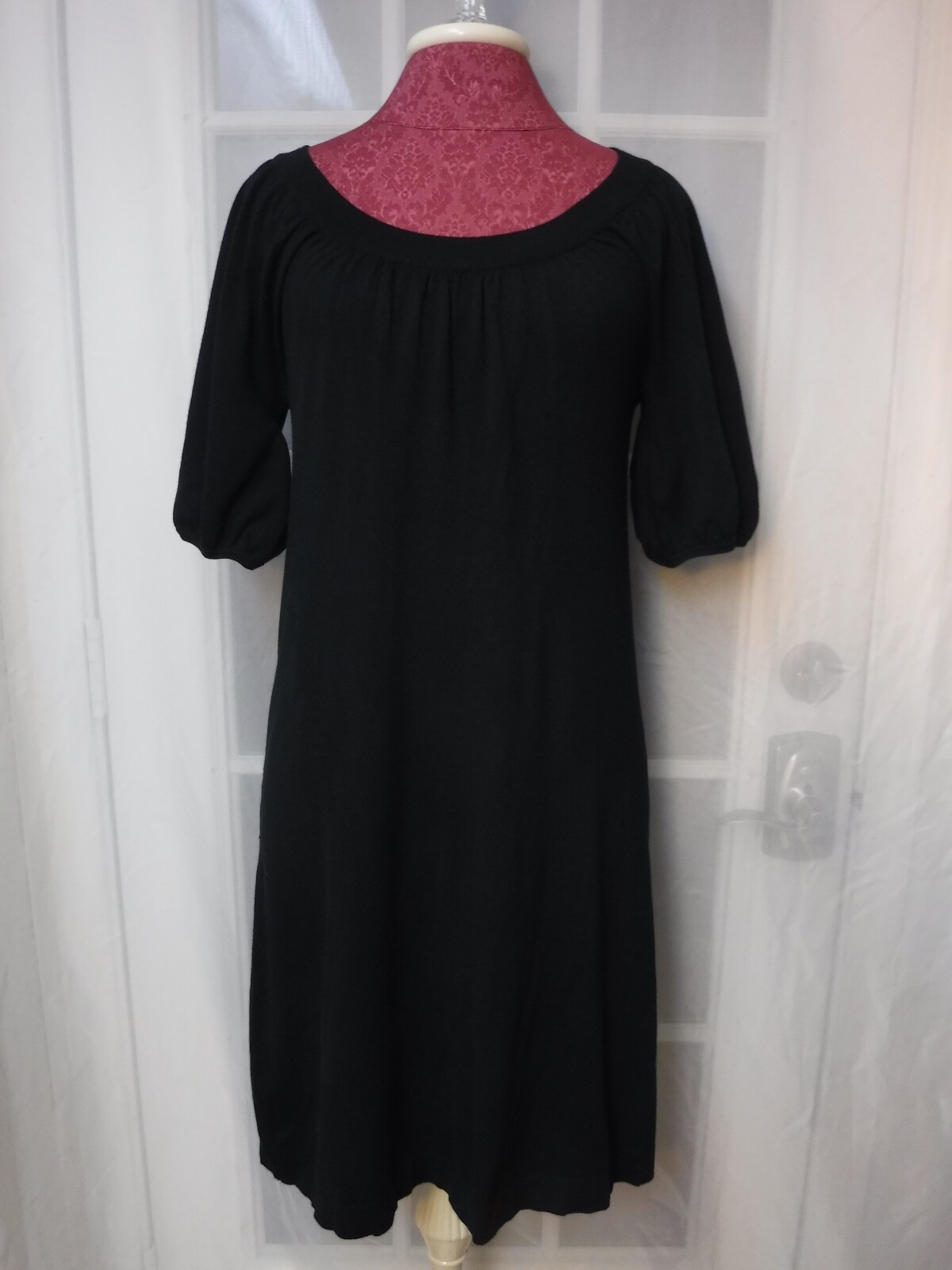 Mossimo Black Rayon&Nylon Blend Scoop Neck Short Sleeve Dress Women S ~Great~
