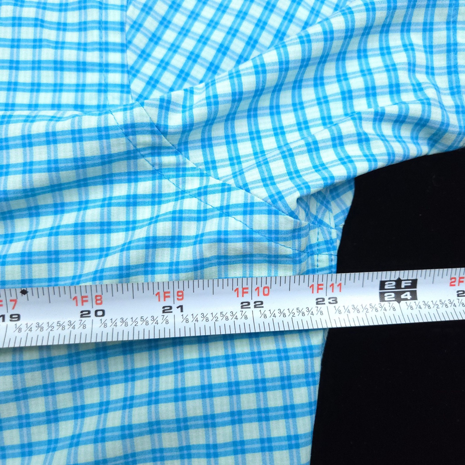 Peter Millar -Summer Comfort Button Shirt -M Aqua Blue Short Sleeve Nylon Poly