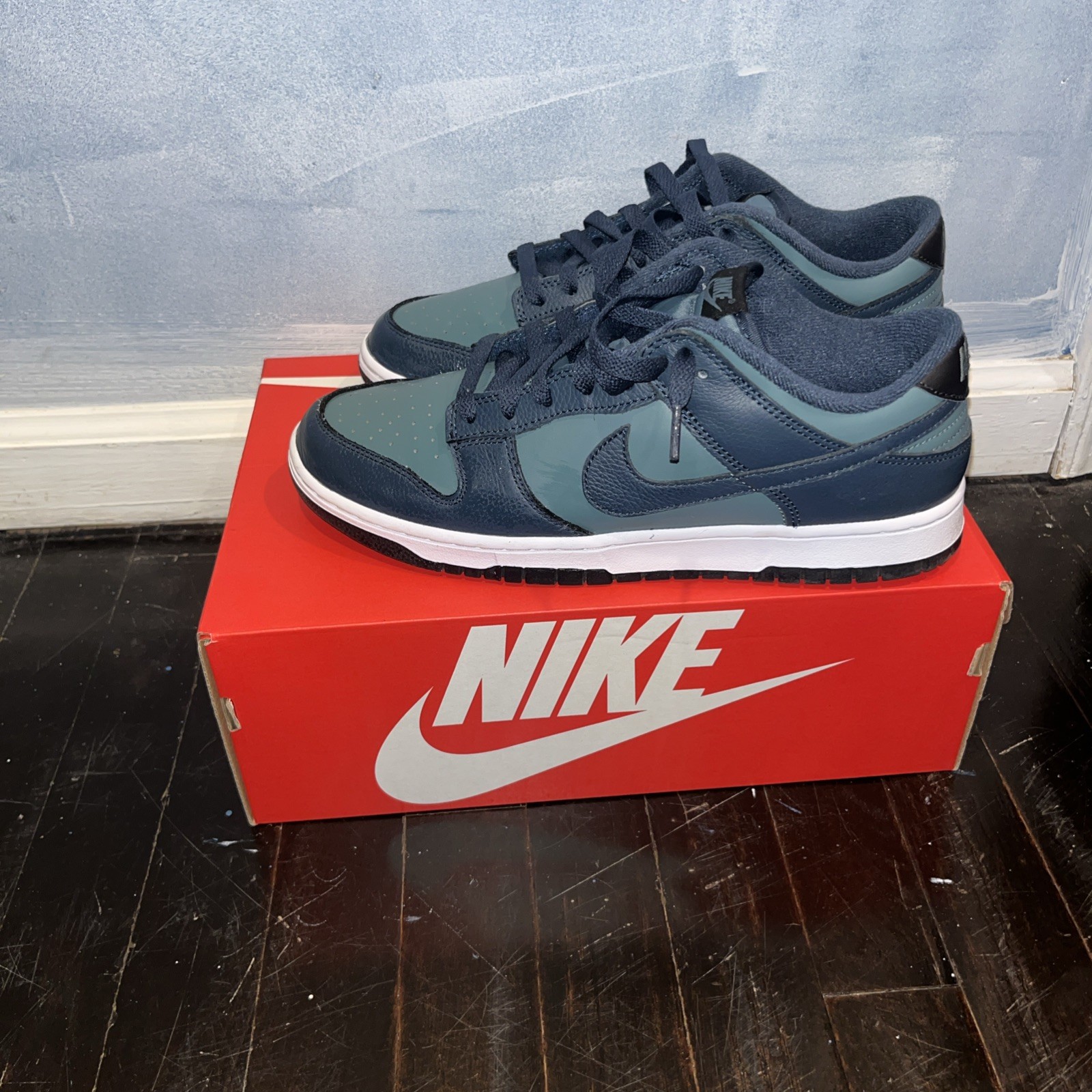 Nike Dunk Low Retro Prm Mineral Slate/armory Navy Sz 10.5