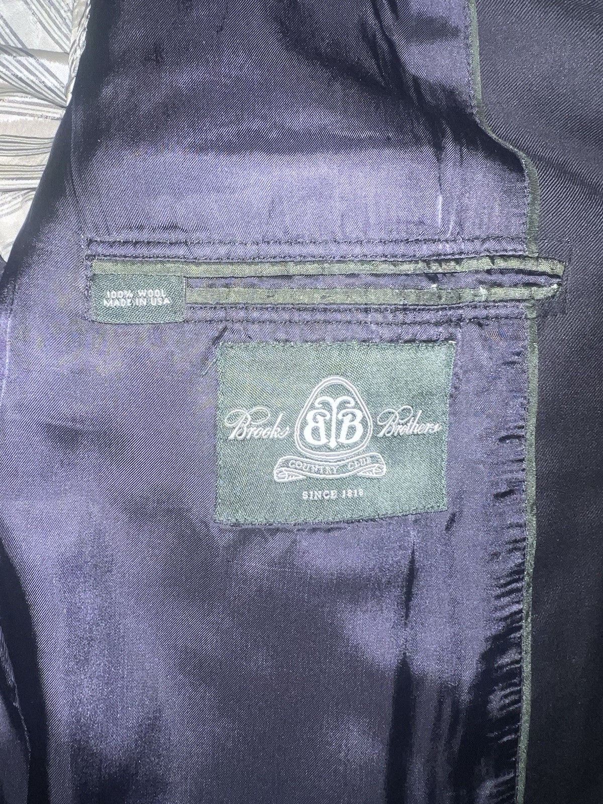 Brooks Brothers Loro Piana Navy Wool Blazer Sport Coat made in USA 44R
