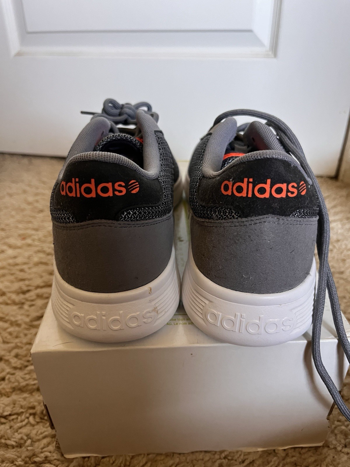 adidas Lite Racer Men’s Low Top Lace-Up Sneakers Gray/Black/White F98239