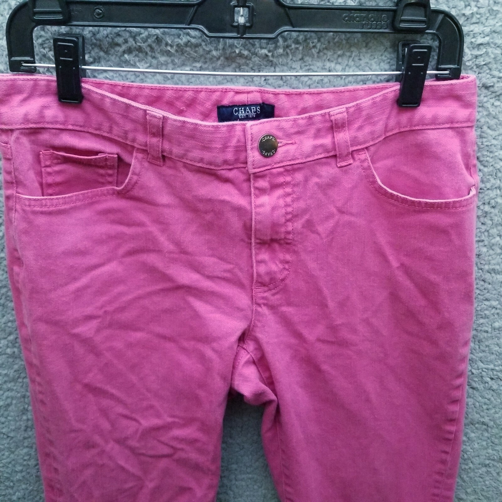 Chaps Women’s Madden 6 Pink Jeans 97% Cotton 3% Elastane 31.5″ 30.5″ 8.5″