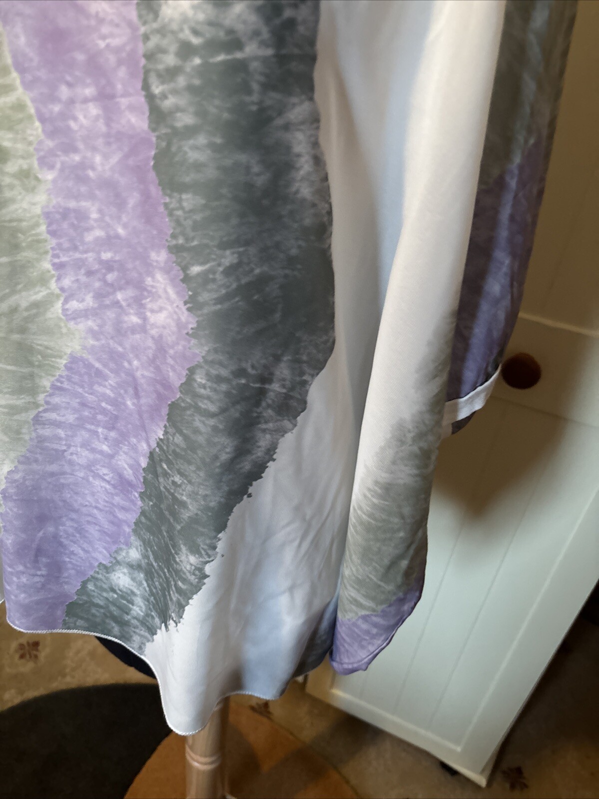 KLASS Preloved Ladies Top Size M Purple Mix Chiffon Layered Oversized Lagenlook