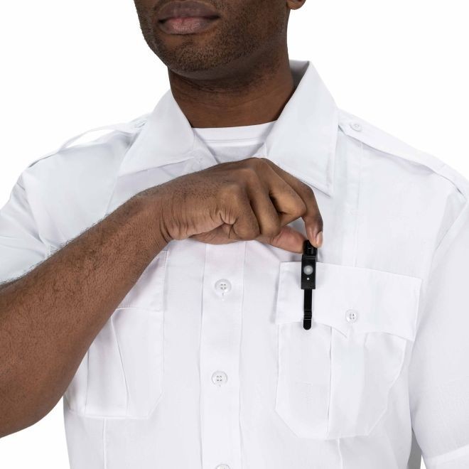 BLAUER 8421 MENS SHORT SLEEVE SHIRT COTTON BLEND WHITE