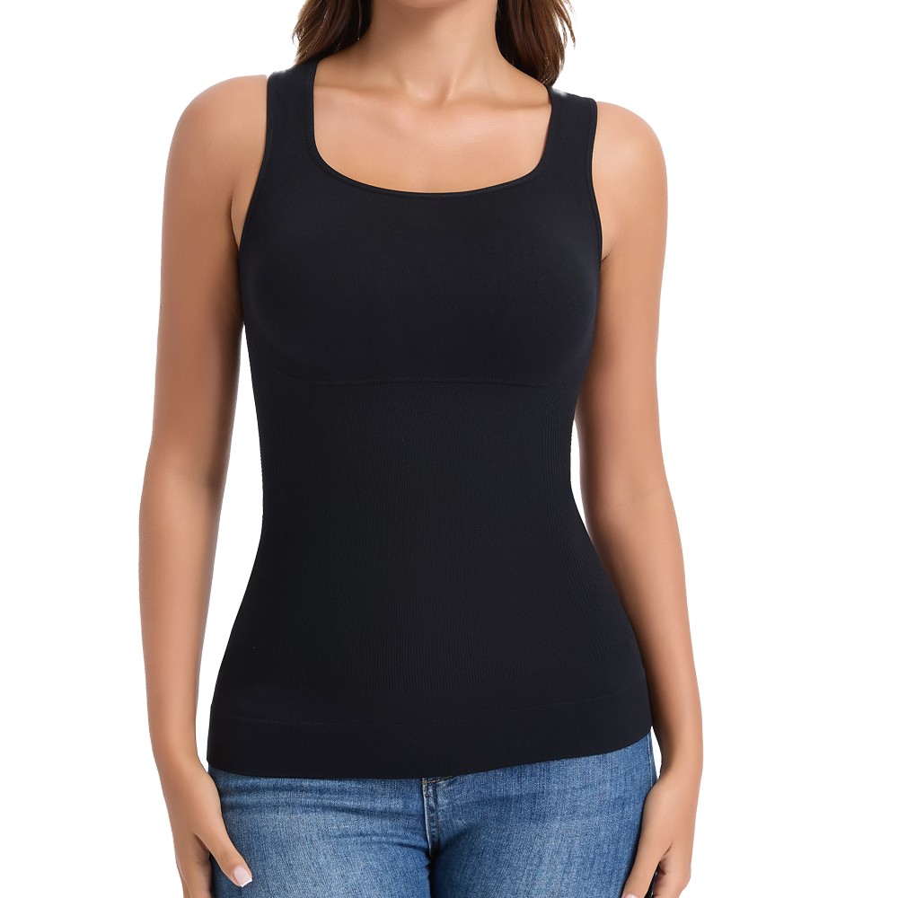 Shapewear Camisole for Women Slimming Tank Tops Built In Bra Smooth Body Shaper