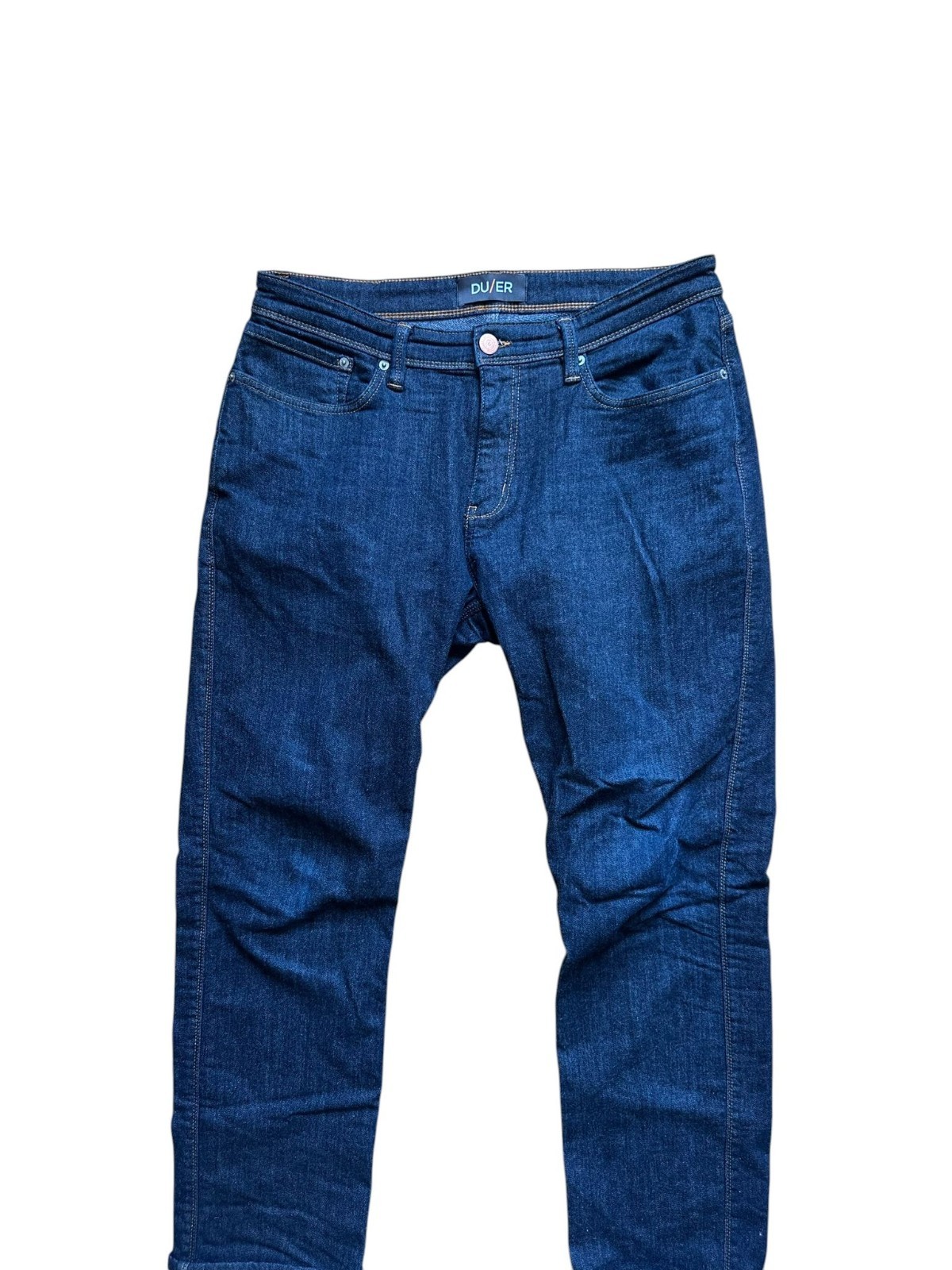 DU/ER Maker Taper Performance Denim Jeans Men’s 34×32 Dark Wash Stretch