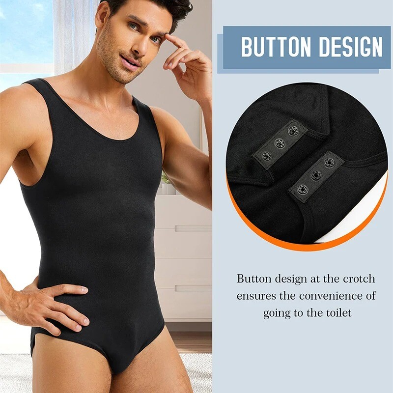 Men Shapewear Tummy Control Full Body Shaper Compression Slimming Bodysuit Shirt