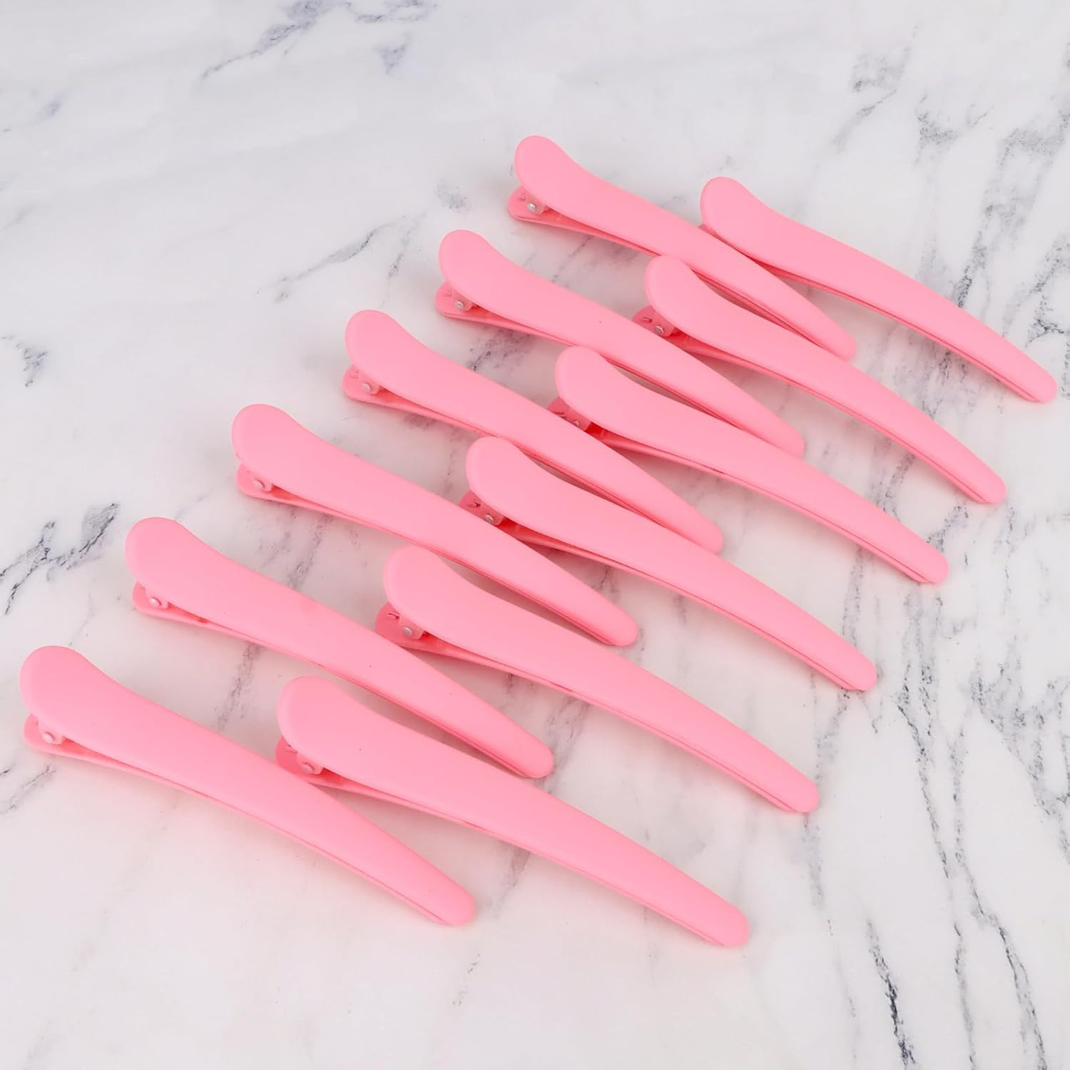 12 Pcs Pink Hair Clips for Styling Sectioning, 4.7 Inch Large Alligator Hair Cl