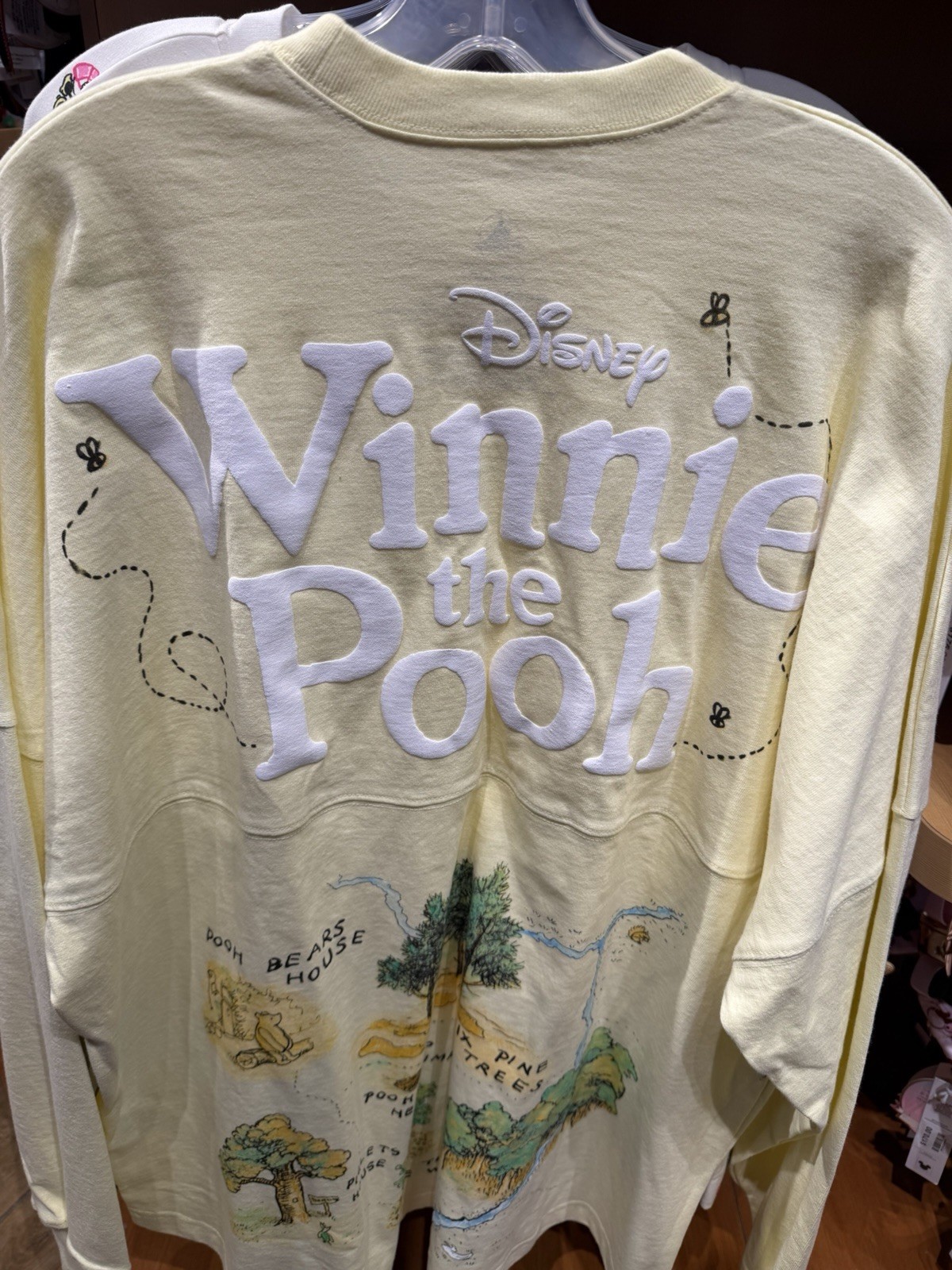 Disney Parks Winnie the Pooh Hundred Acre Wood Map Adult Spirit Jersey NWT Robin