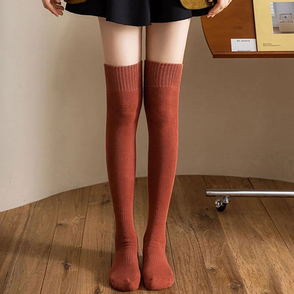 Women’s Thigh High Knit Leg Warmers for Cold Weather Long Boot Socks Foot Cover