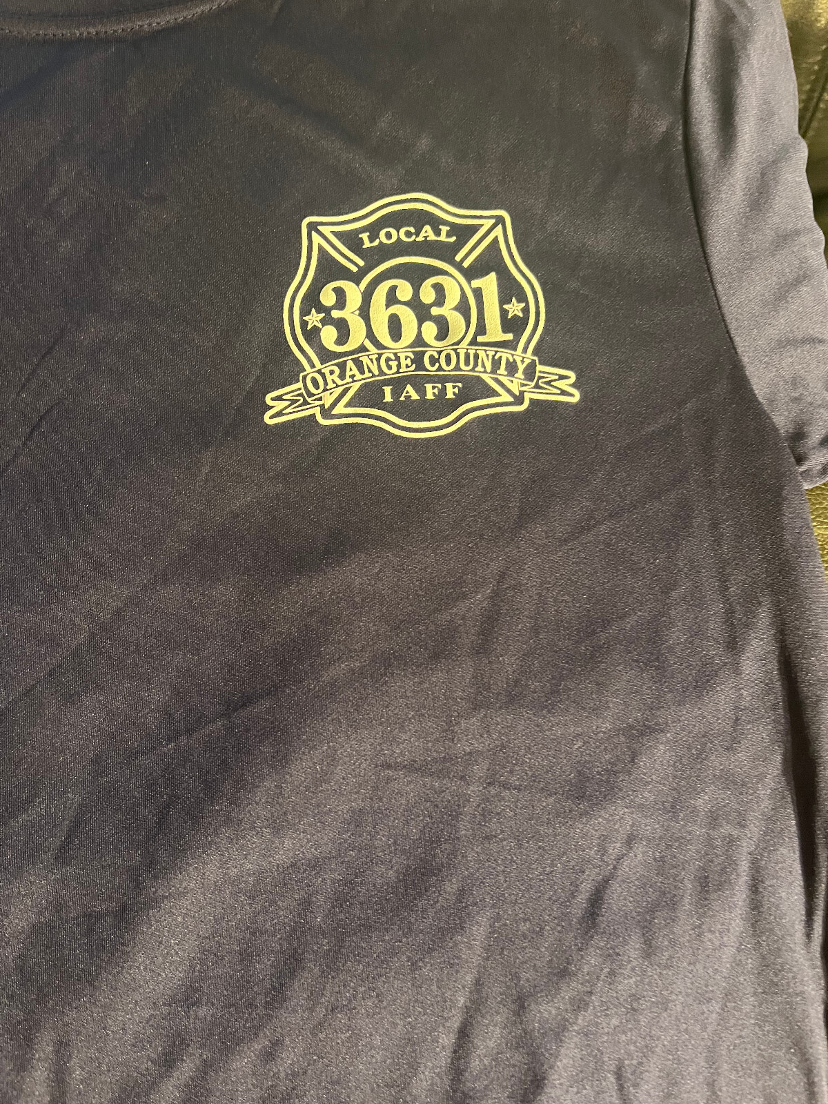 Orange County Firefighters IAFF 3631 pickleball tourney t shirt 100% poly small