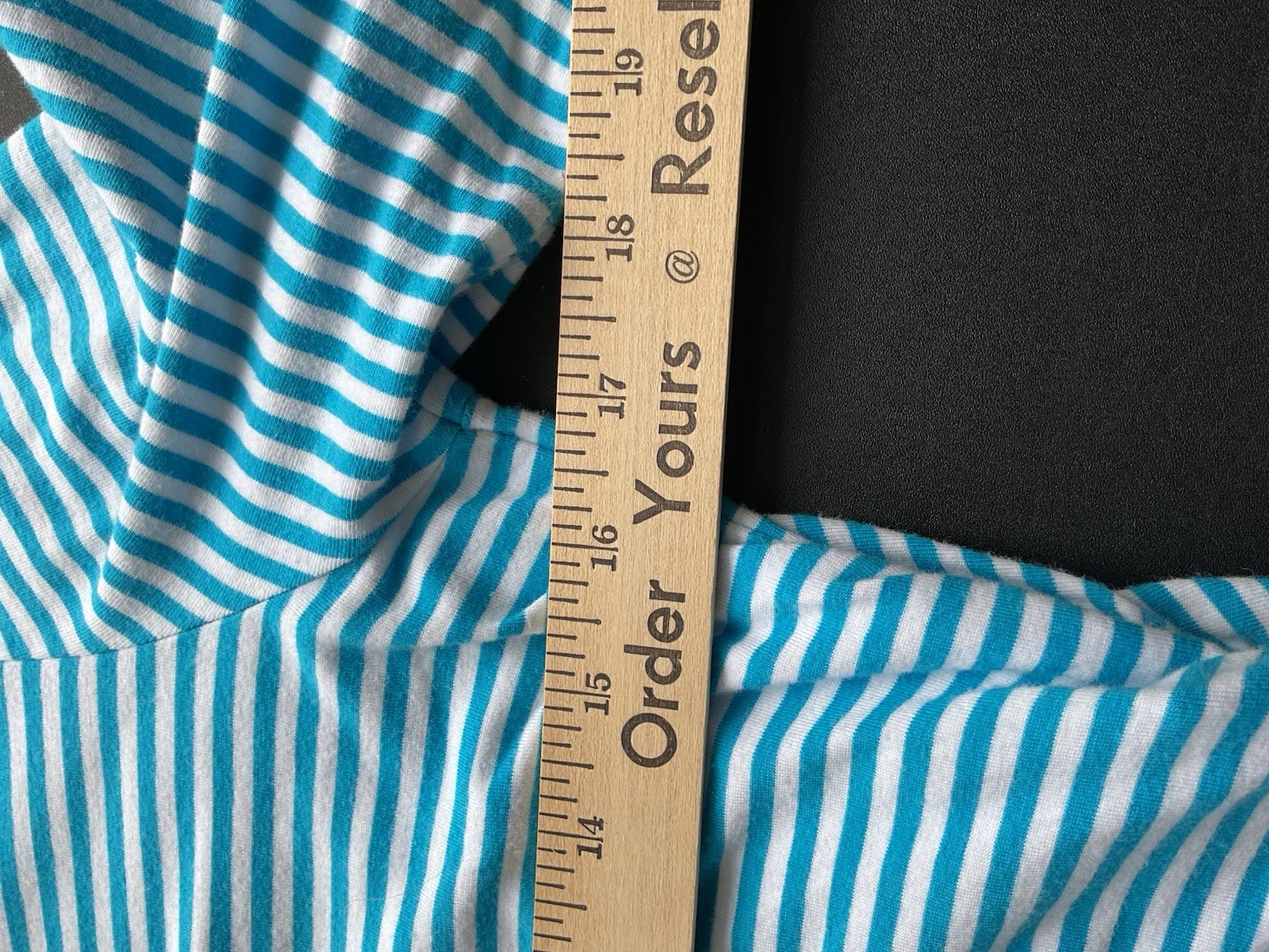 Michael Kors Turquoise And White Striped Tunic Long Slvs Zipper Up One Side PL