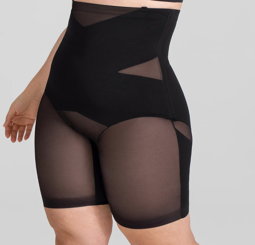 Honey love SuperPower Mid Waist Shaper Shorts Size XL runway black NWT