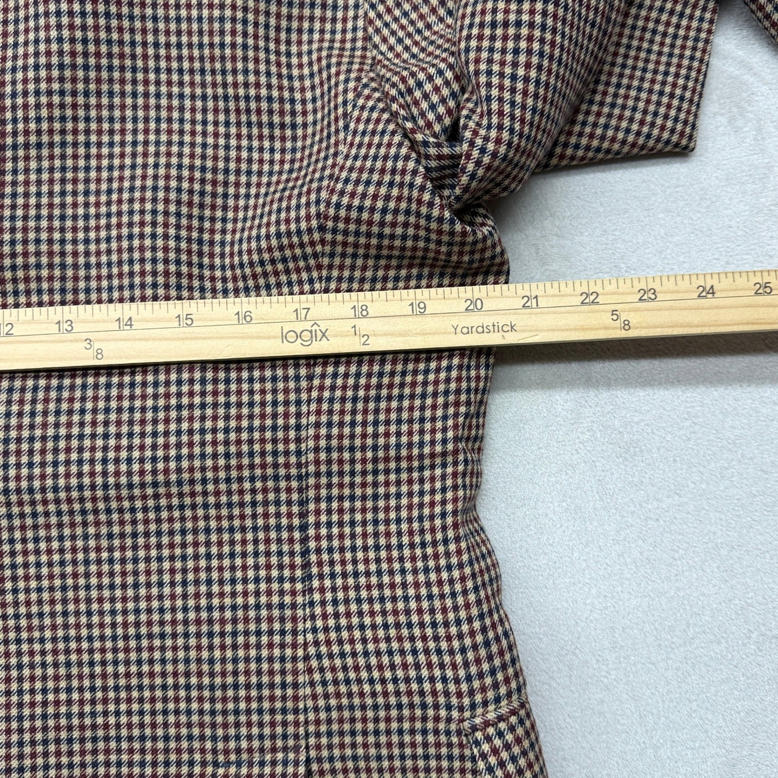 Jos. A. Bank Blazer Mens 40R Brown Houndstooth 1905 Collection Slim Fit Wool