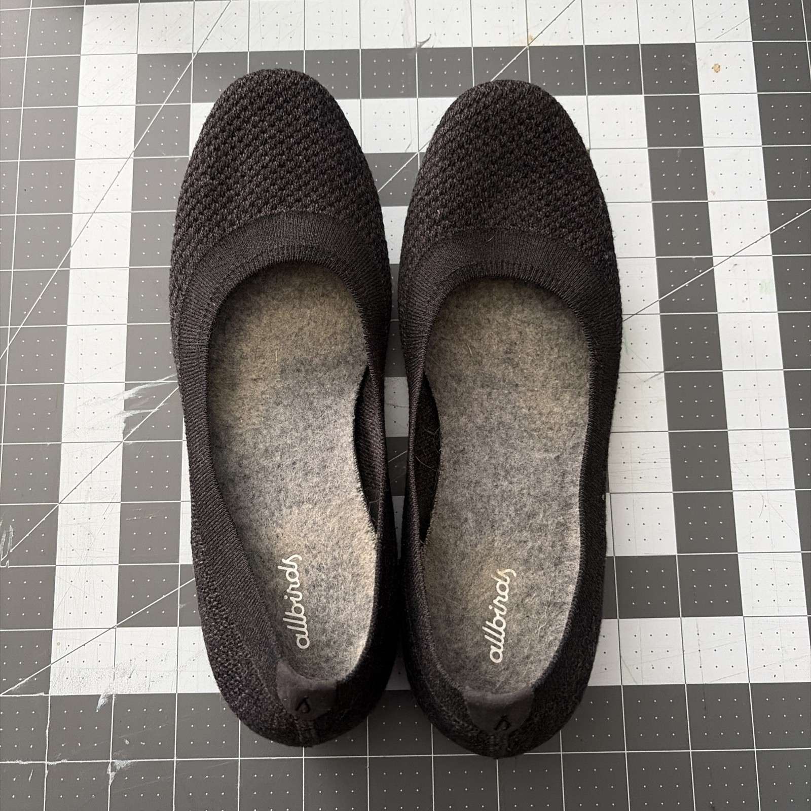 Allbirds Tree Breezers TB Black Slip On Ballet Flats Shoes Womens Size 8.5