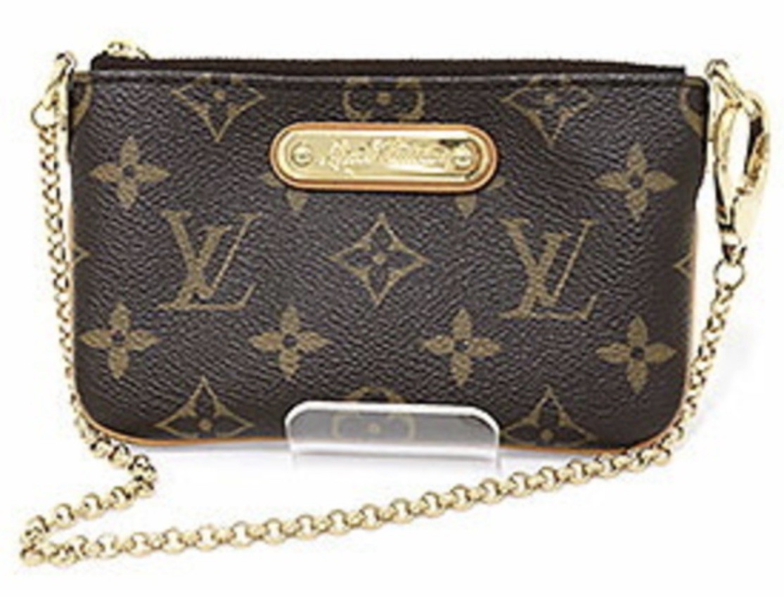 Authentic Louis Vuitton Pochette Mila PM Monogram Pouch Small Wallet Coin Case